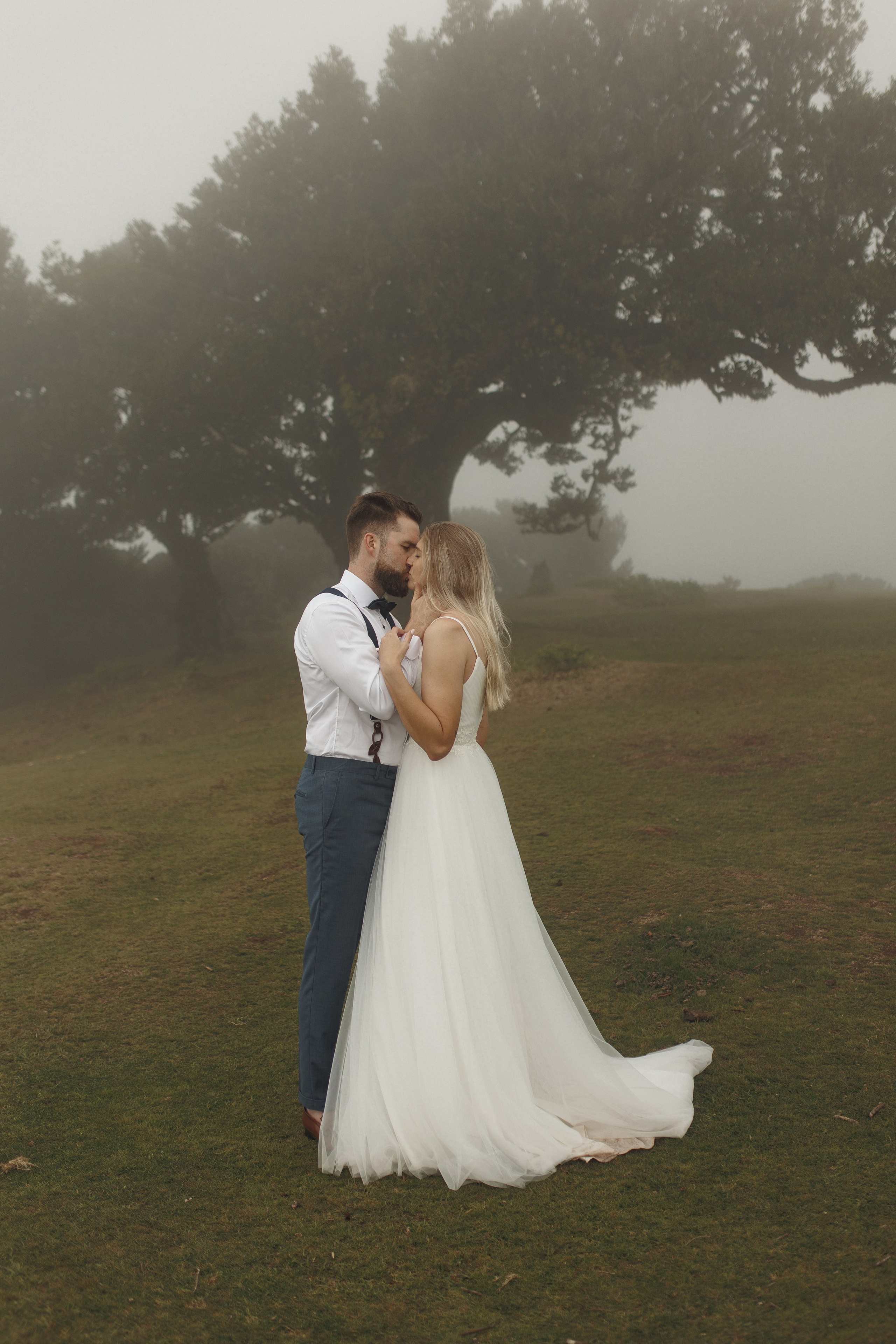 Couple's beautiful elopement in Fanal Forest Madeira