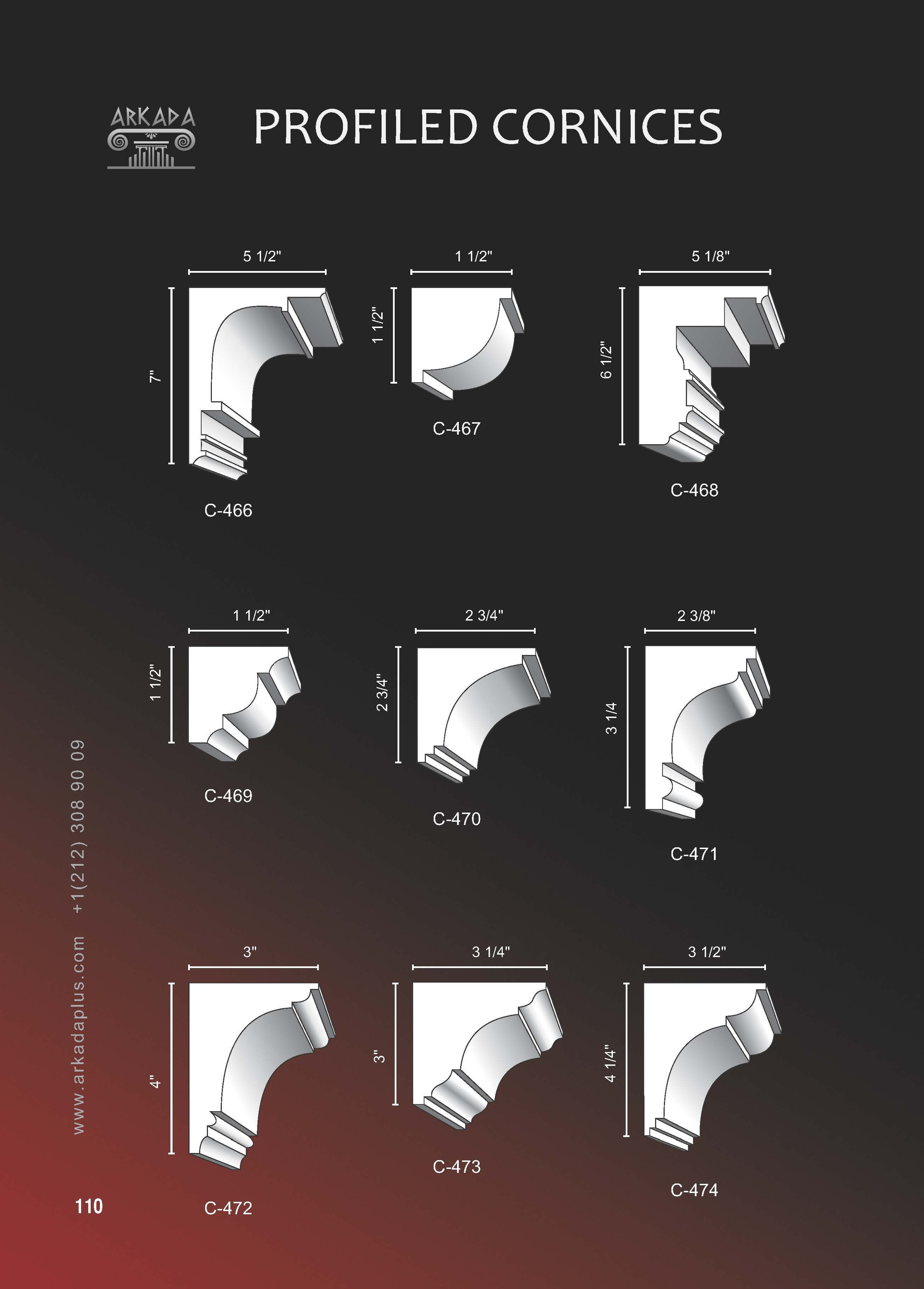 Catalog pages. Plaster molding