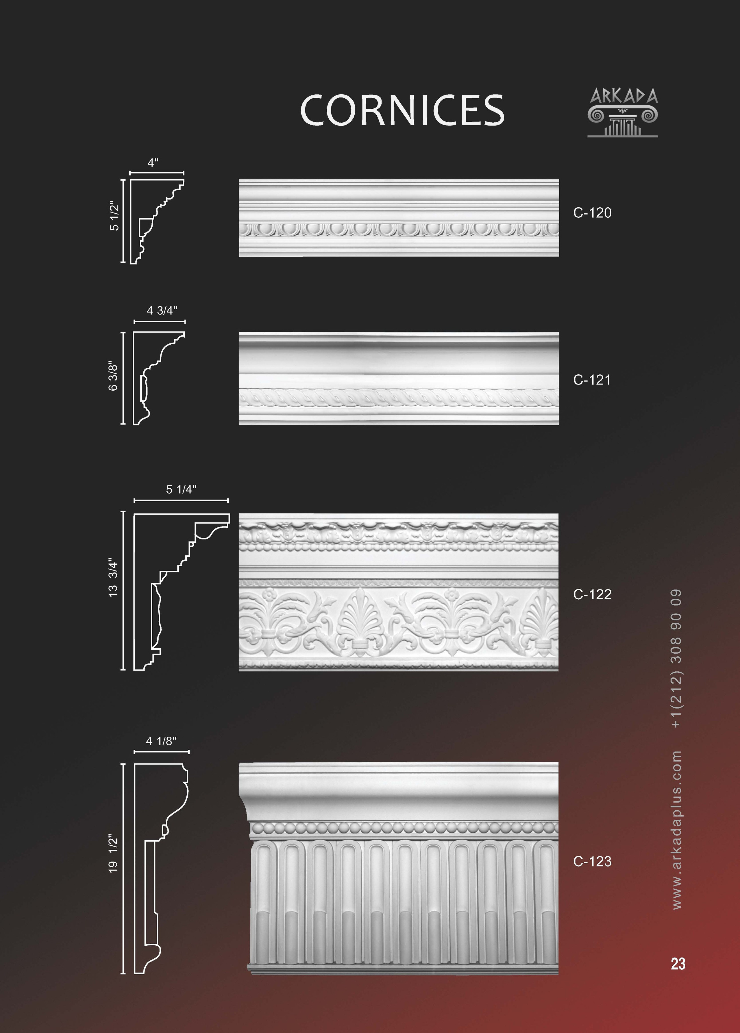 Catalog pages. Plaster molding