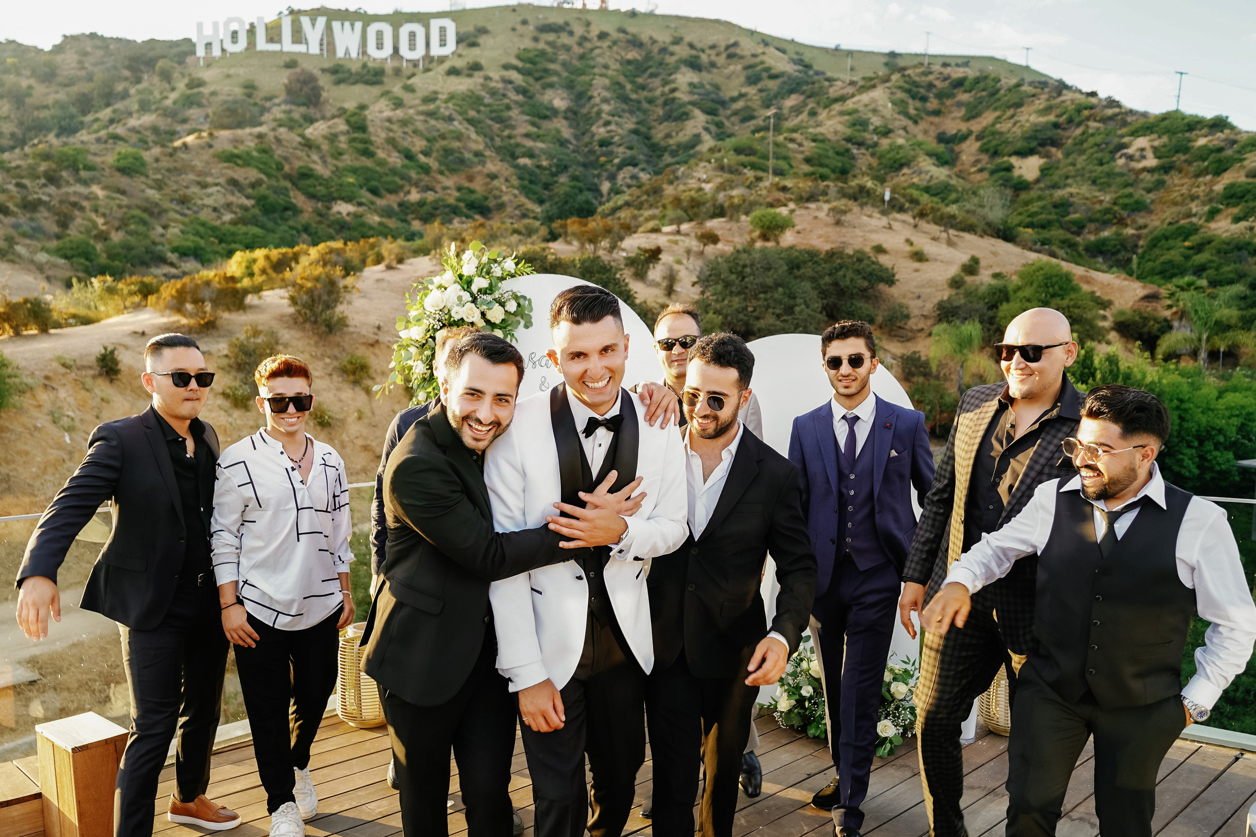 Wedding at the Hollywood Sign Venue, Los Angeles, California. Wedding Photography & Videography Team in California, Los Angeles, San Francisco, San Diego and Travel