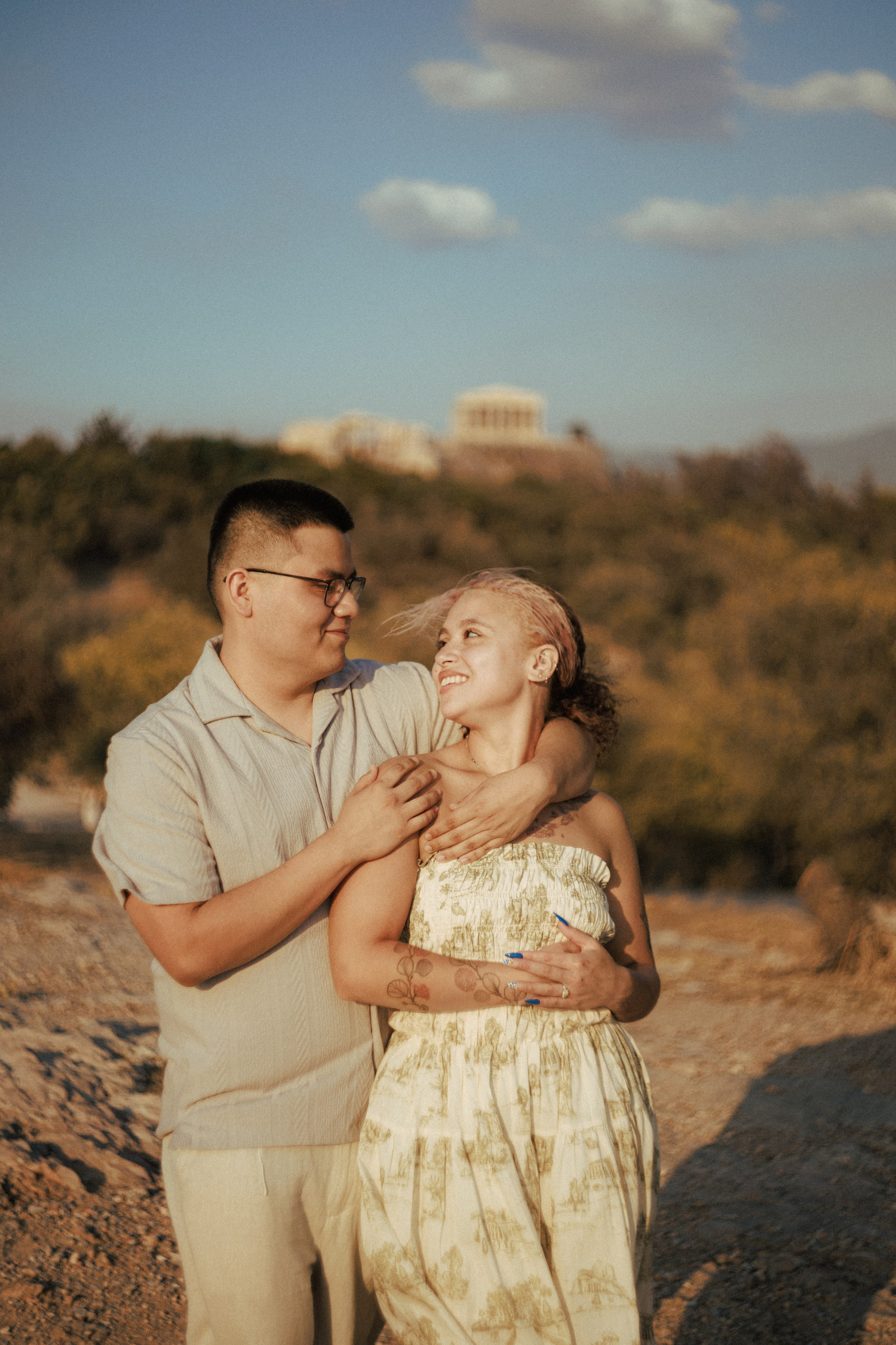 Proposal of Andrew to Natasha. Photographer in Greece Kristina