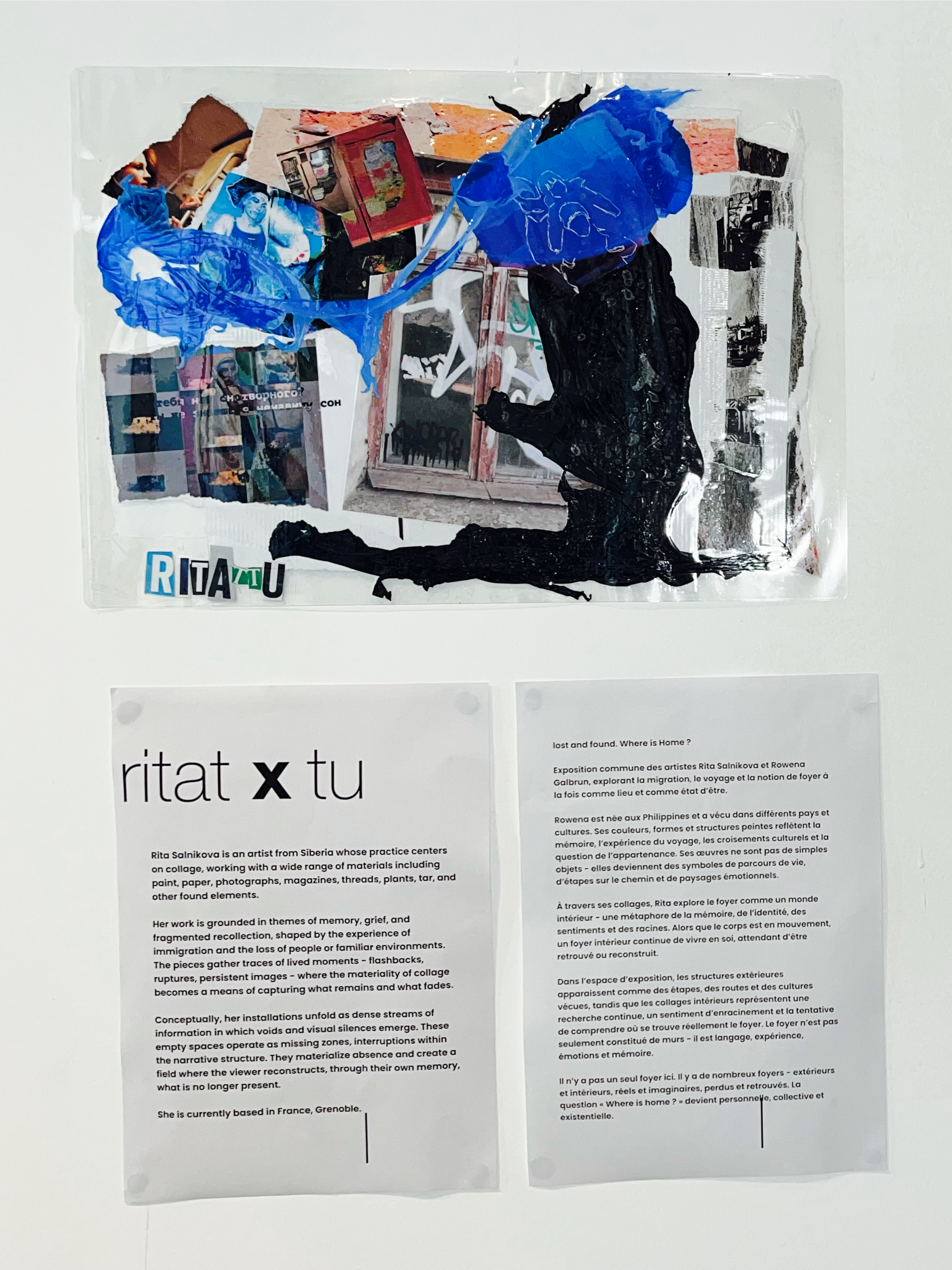 Lost & found. Where is Home? exhibition of Rita Salnikova&Rowena Galbrun. Rita Salnikova — Collage Artist and Visual Creator in Grenoble France