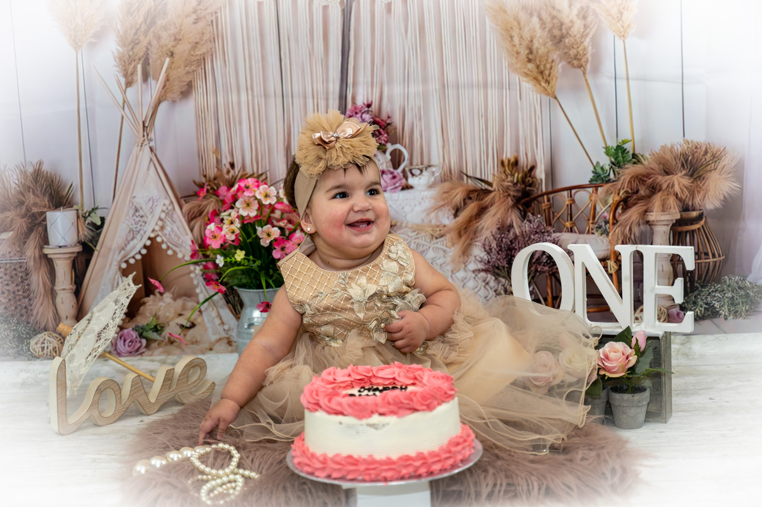 Smash the cake. Lucia Adam Family Photography