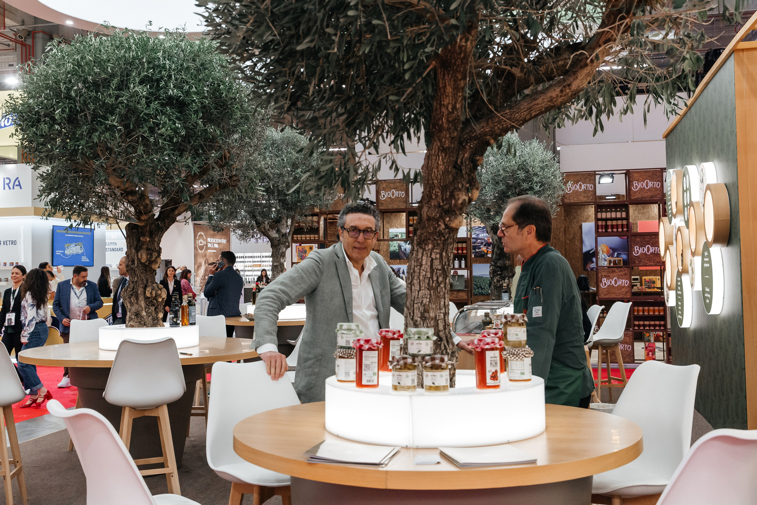 Stand dell'azienda Bio Orto alla fiera Cibus 2024 a Parma