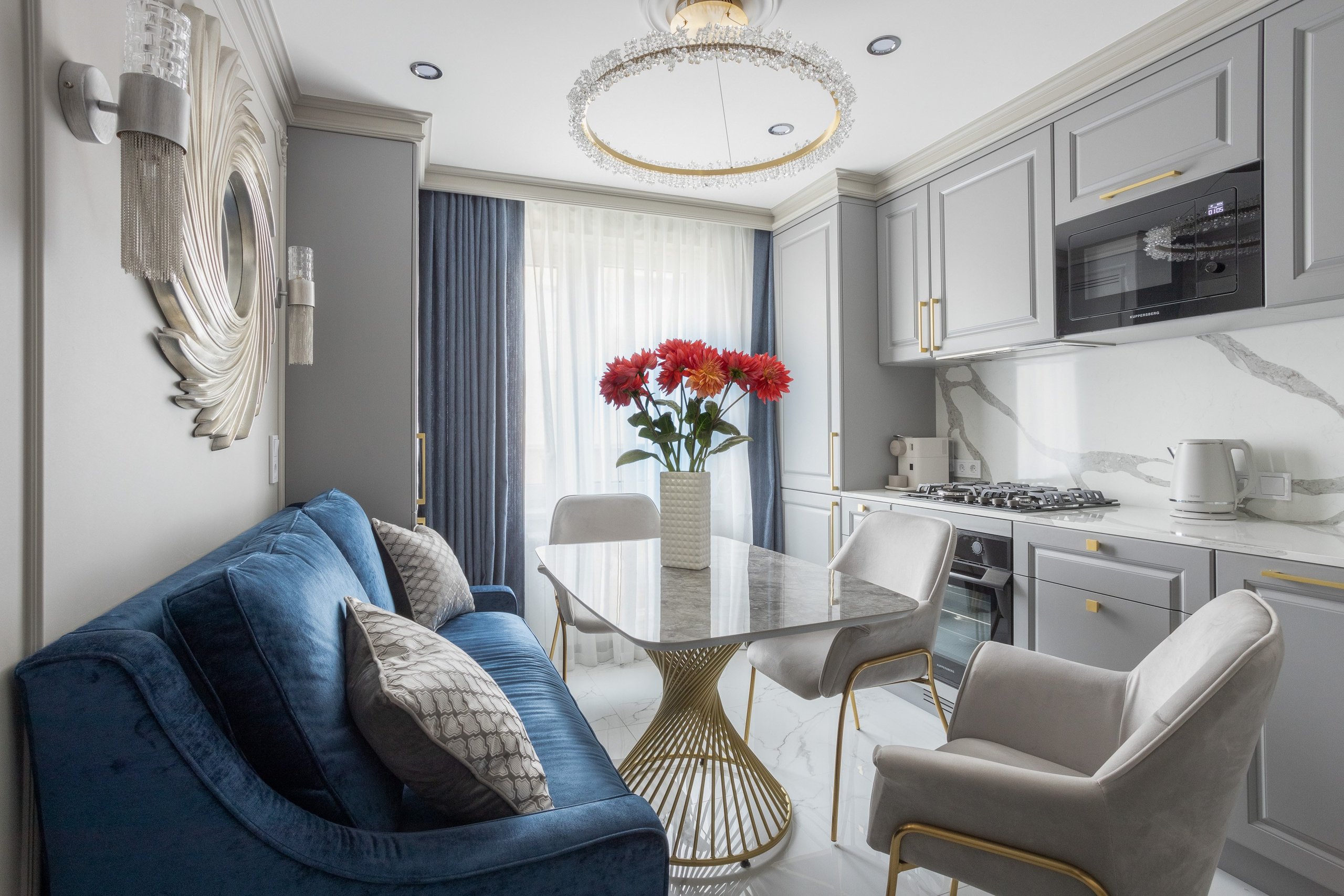 Modern apartment kitchen interior - photographer Andrey Dunin