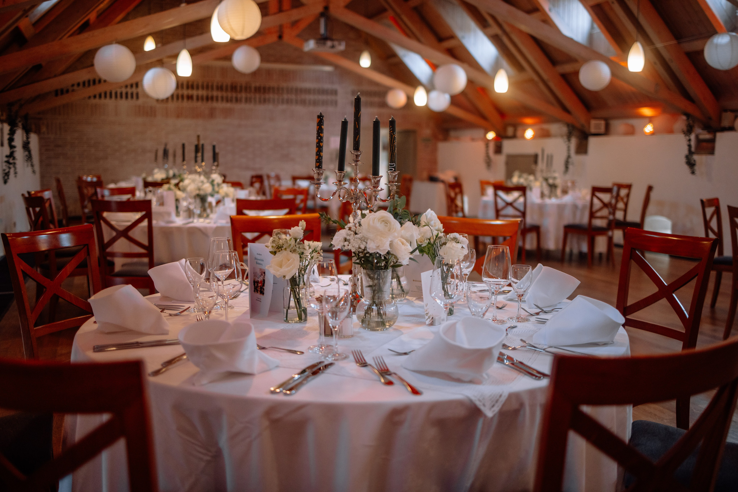 Hochzeitsdekoration im Schloss Blutenburg