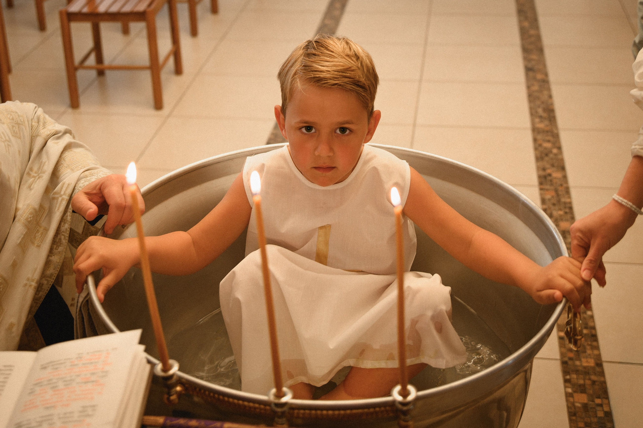 Baptism Mihail. Family, children, portrait, and event photography in Thessaloniki