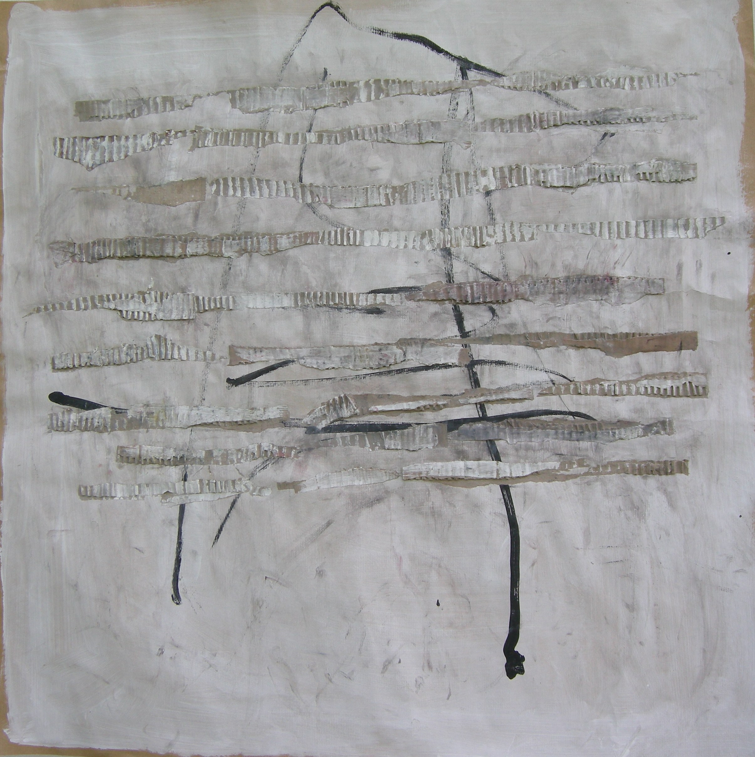 O.T. 2010 - zirka 100x100                                                            Papier auf Holzplatten aufgezogen