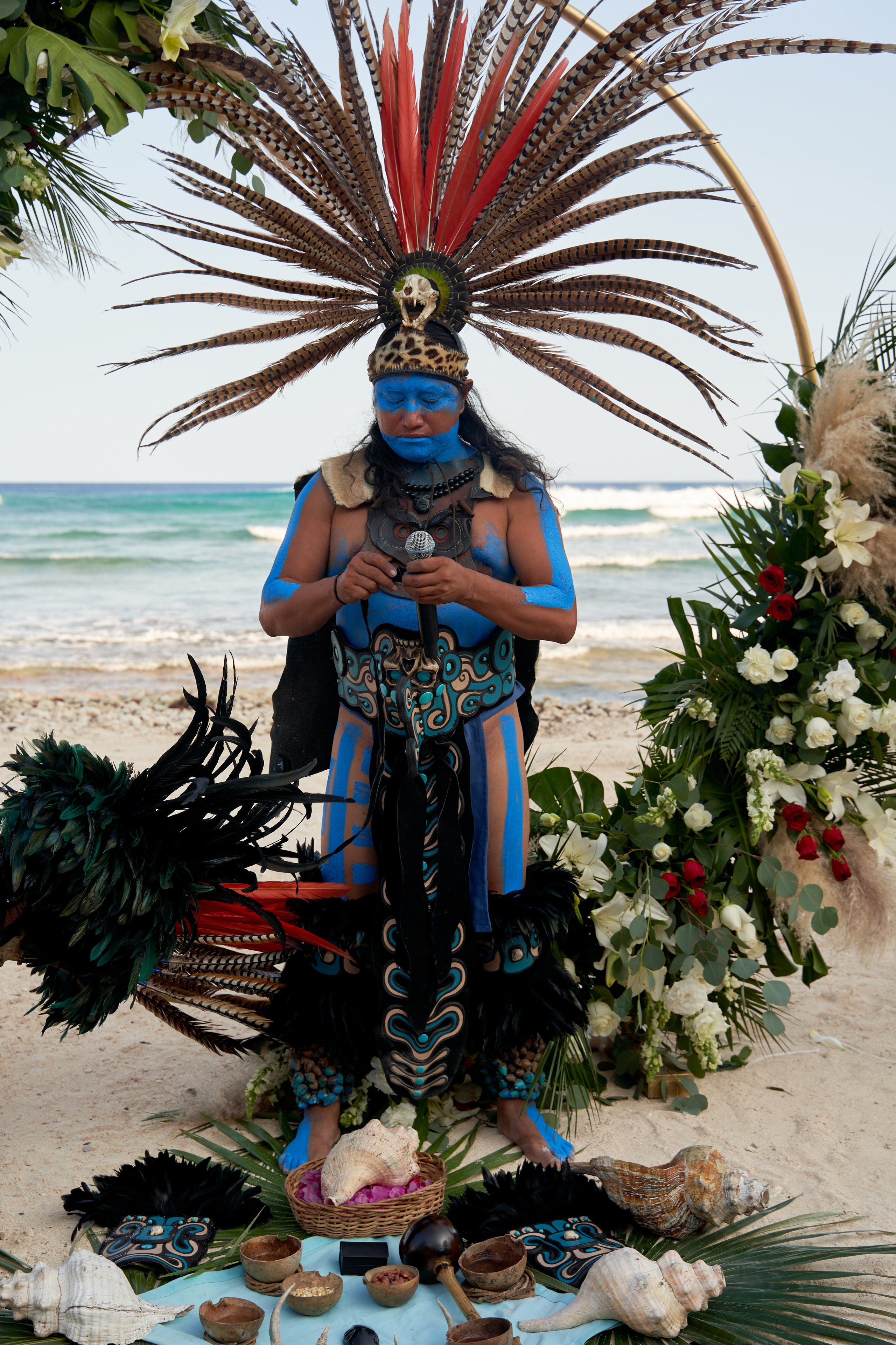 Mayan ceremony wedding between Tulum and Cancun
