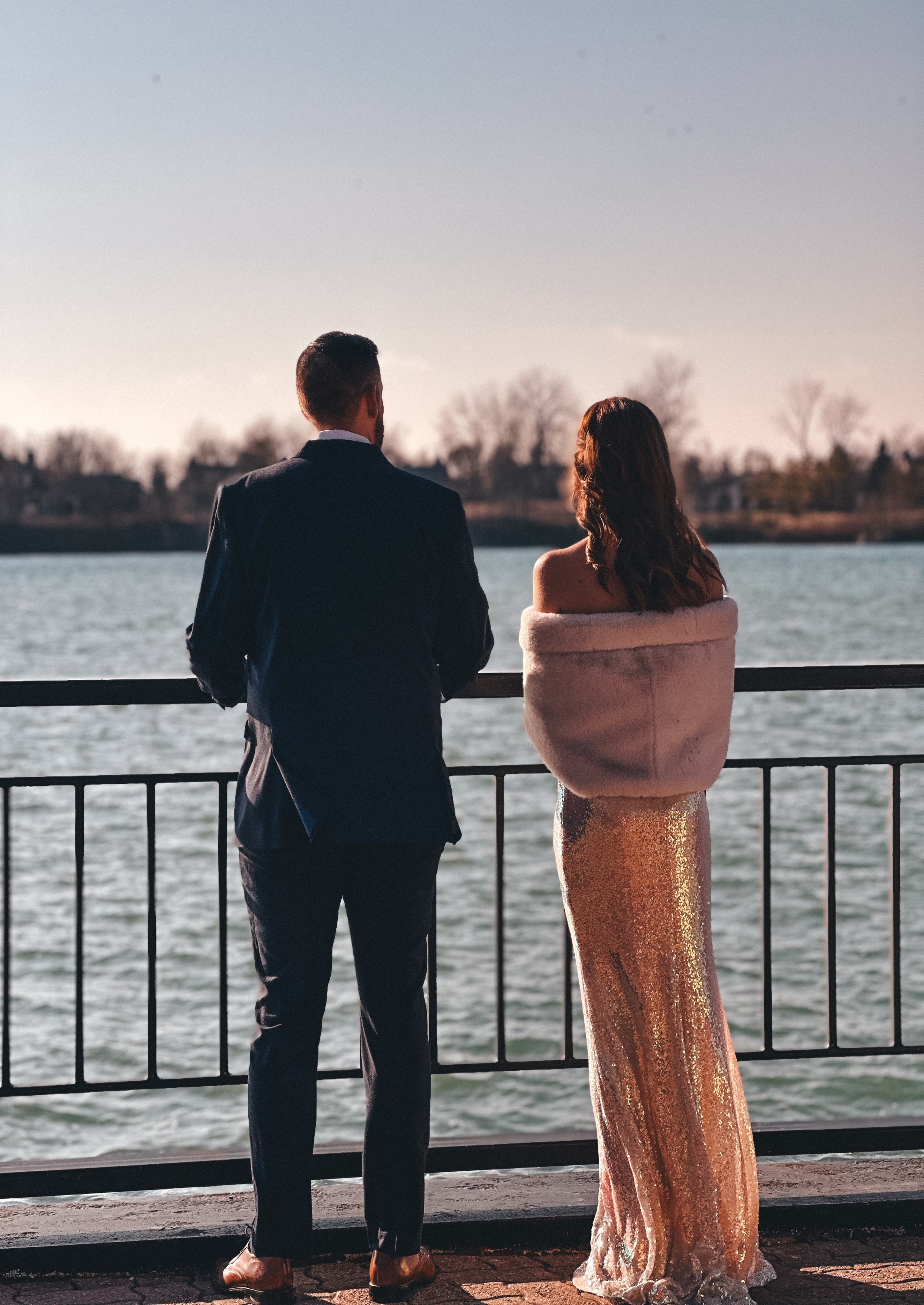 Romantic first look moments captured in Ontario wedding photography during a destination ceremony.