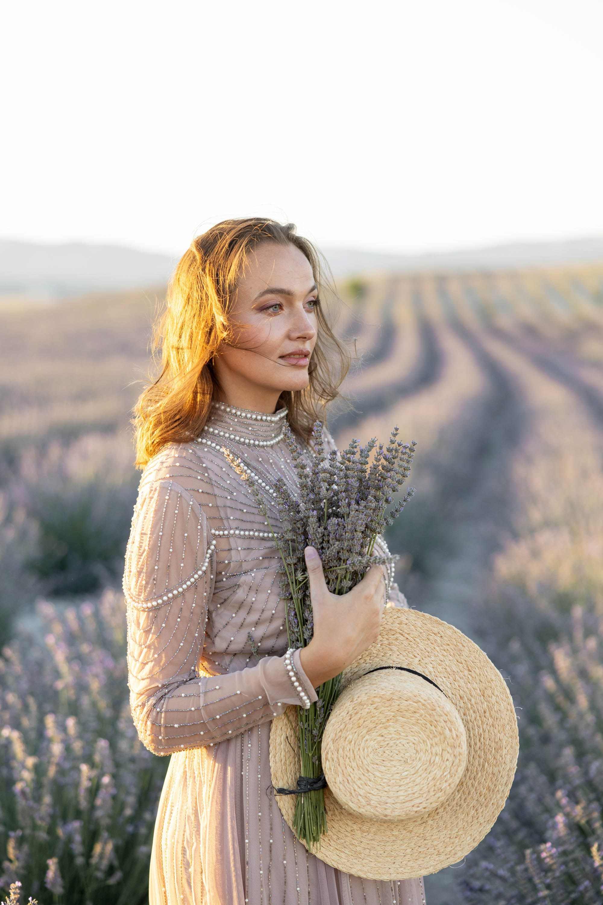 Photo session in lavender field. Julia Ganch I Fashion Wedding Photography I Cappadocia Turkey