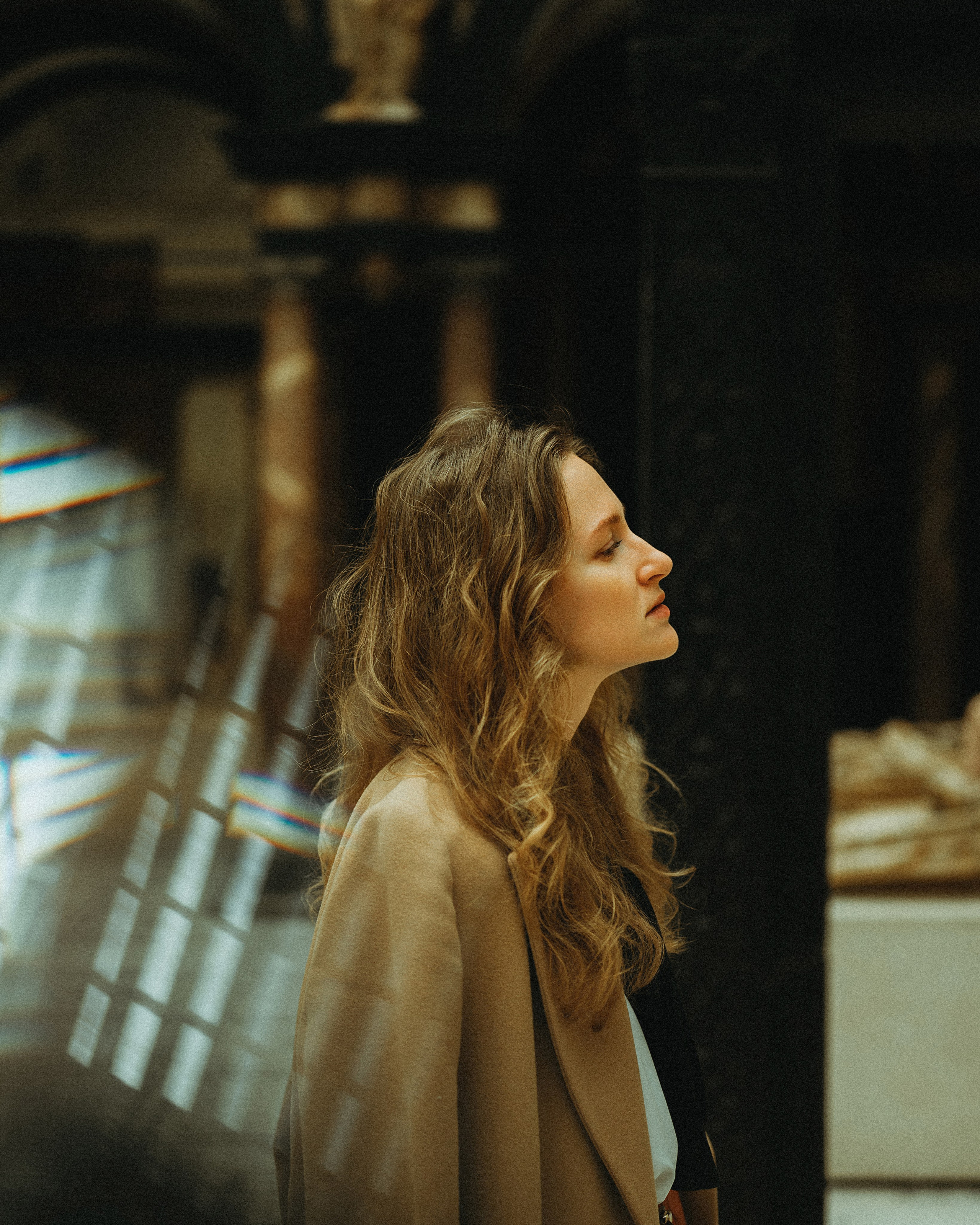 Natural History Museum photoshoot in Dark Academia style. Moth & Moss Photography