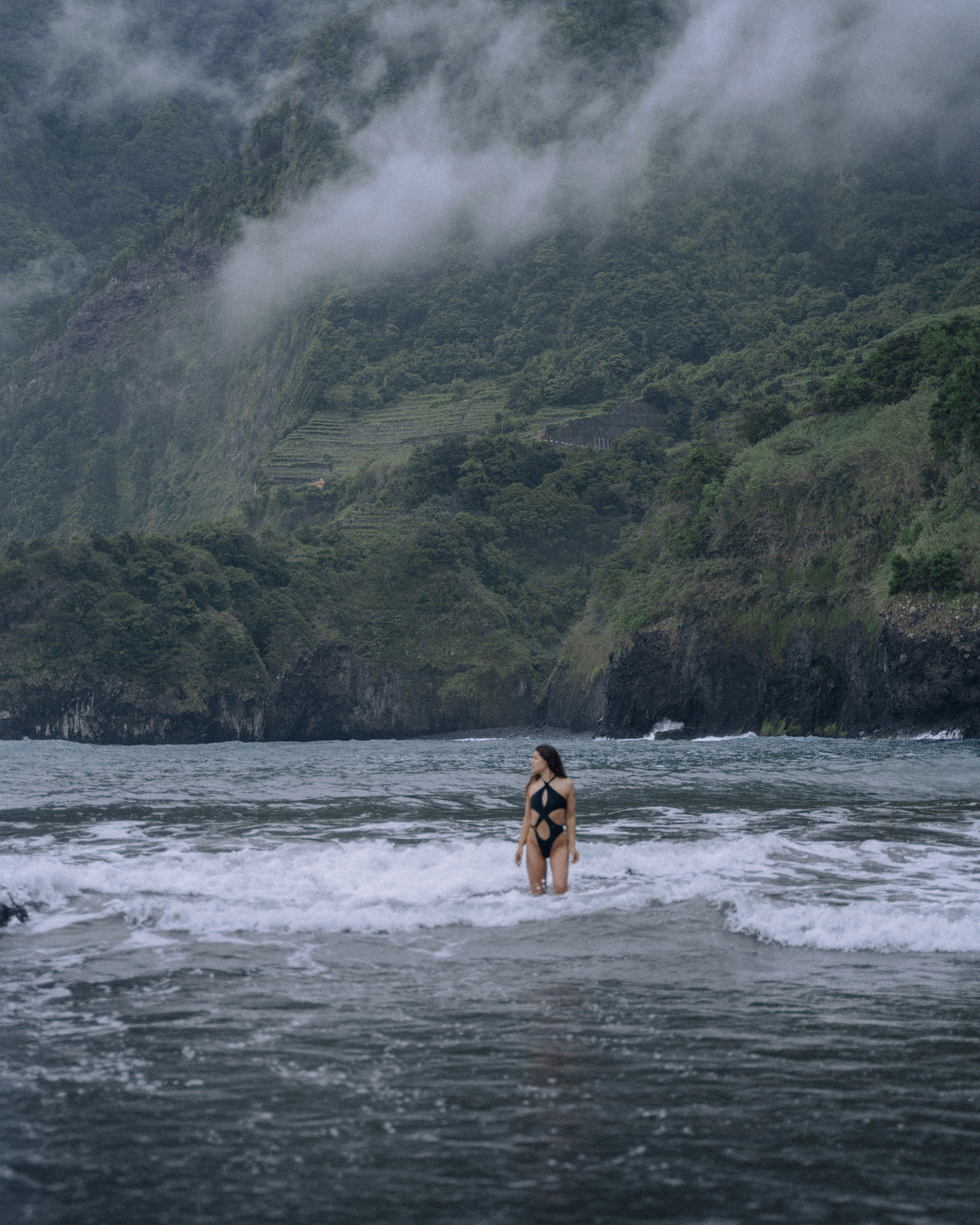 Daria — Seixal Beach Photoshoot in Misty Weather | Photographer Madeira. Your photographer in Madeira