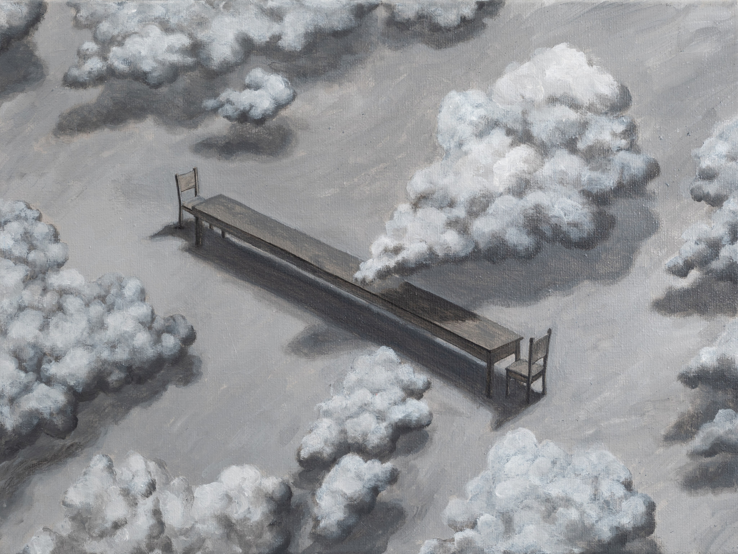 Scène.2023.27x46cm.Peinture à l’huile sur toile