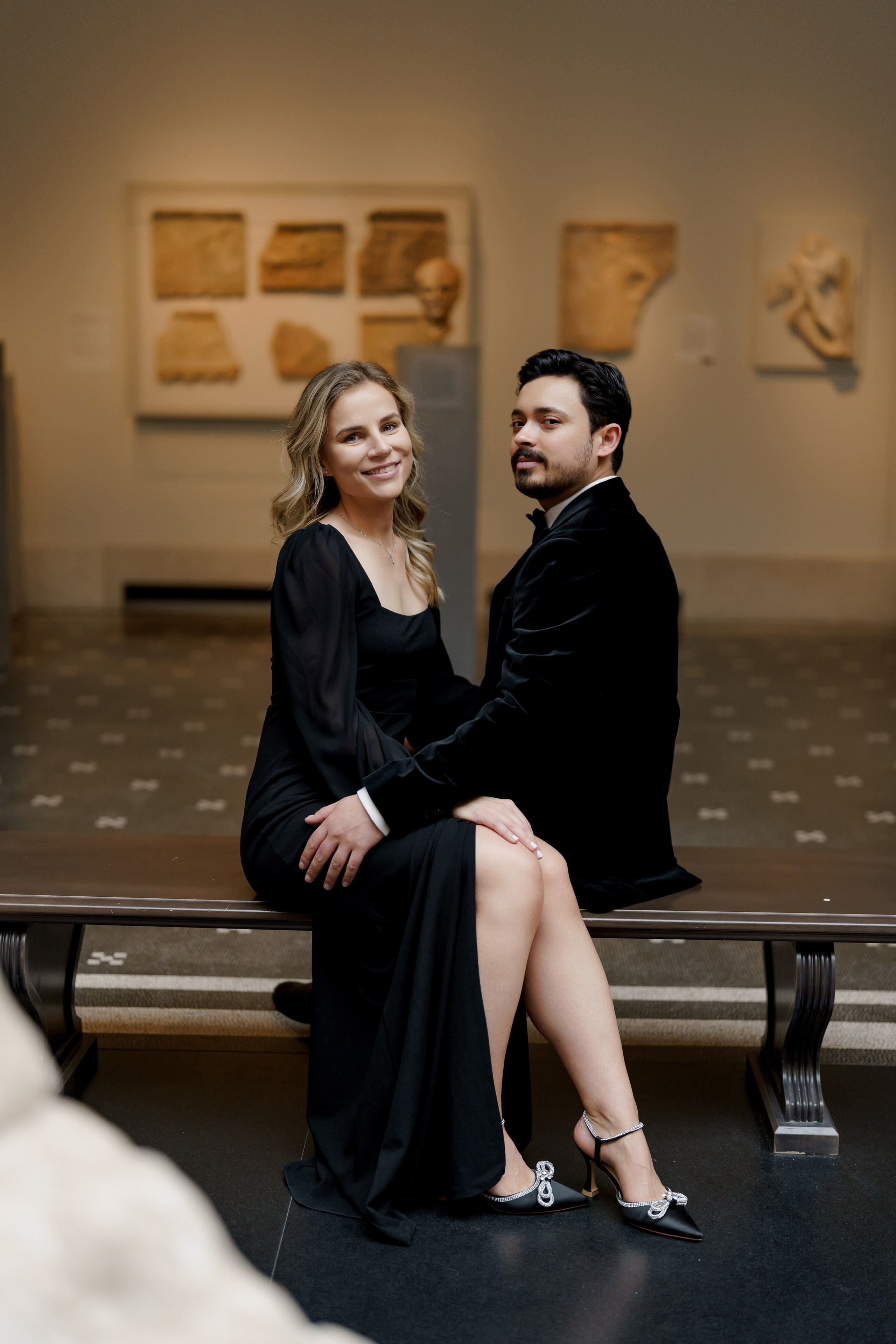 Caroline and Brendan’s Museum MET and Library Engagement Shoot. Wedding photographer and videographer New York | New Jersey