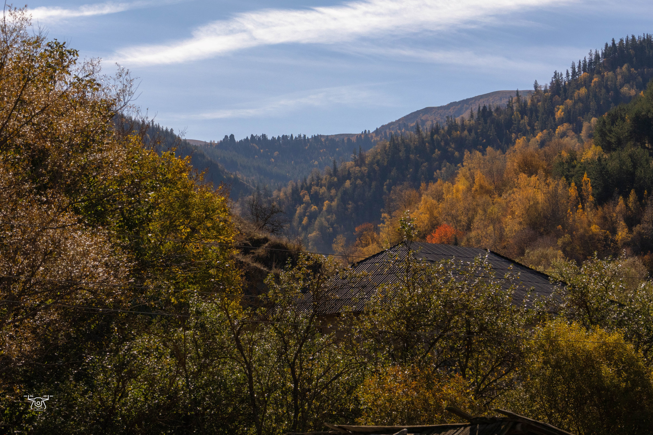 შემოდგომის ველოტური ატენის ხეობაში კავკასიის ველო ქსელთან ერთად. FramefreeMan