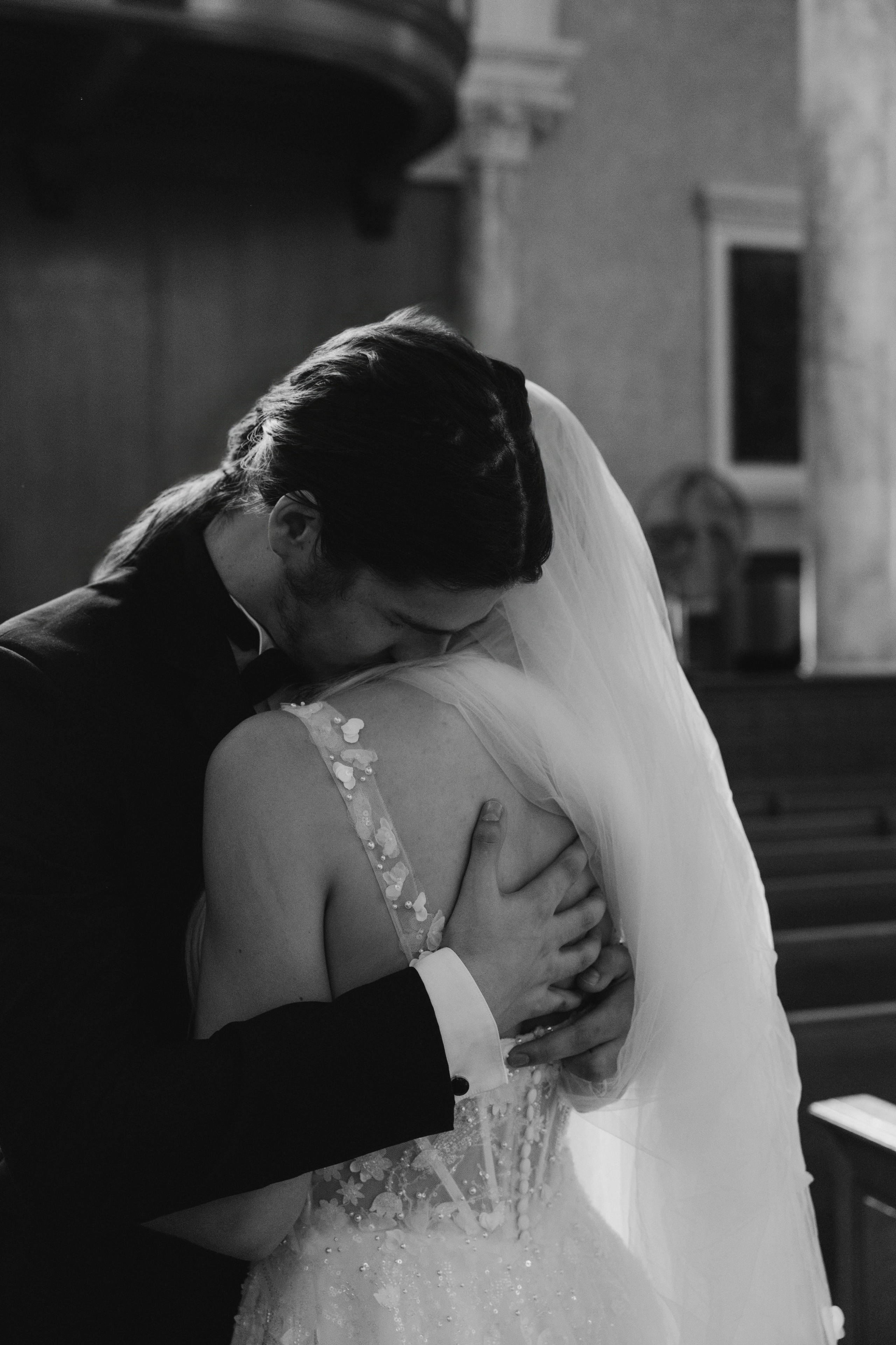 Wedding Ceremony at St. Mary Star of the Sea | Intimate Church Wedding