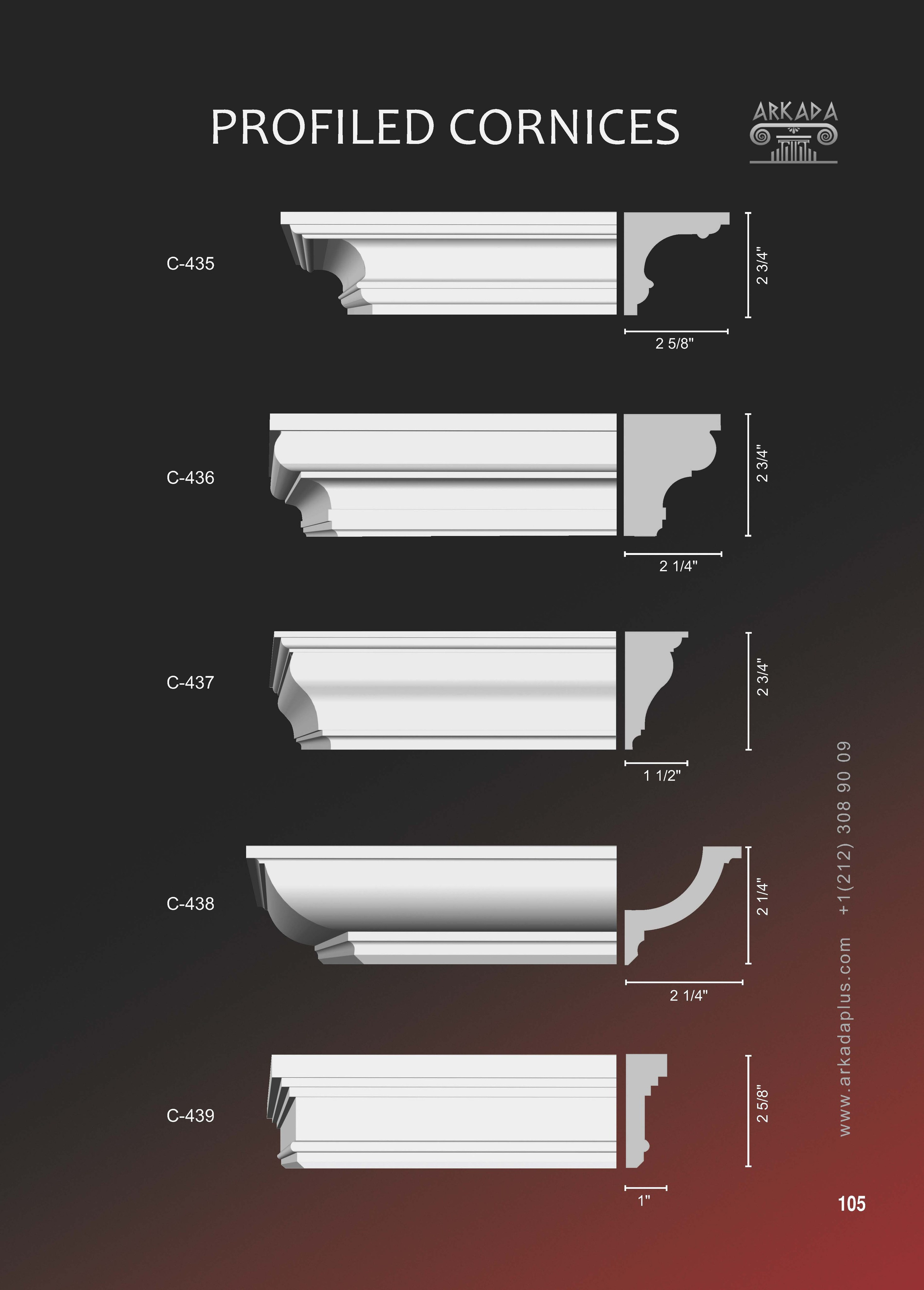 Catalog pages. Plaster molding