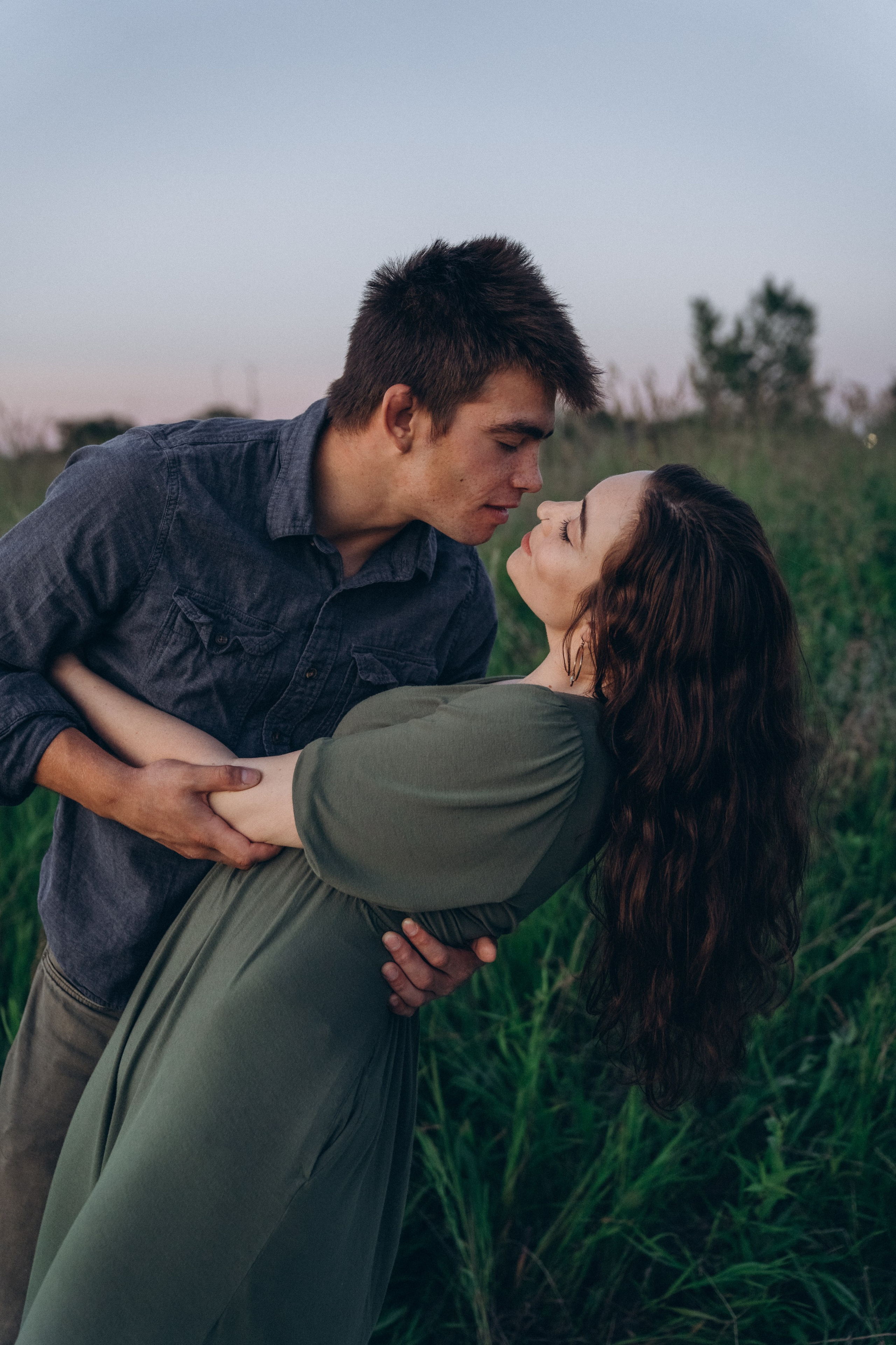 Partner looking at the other with affection