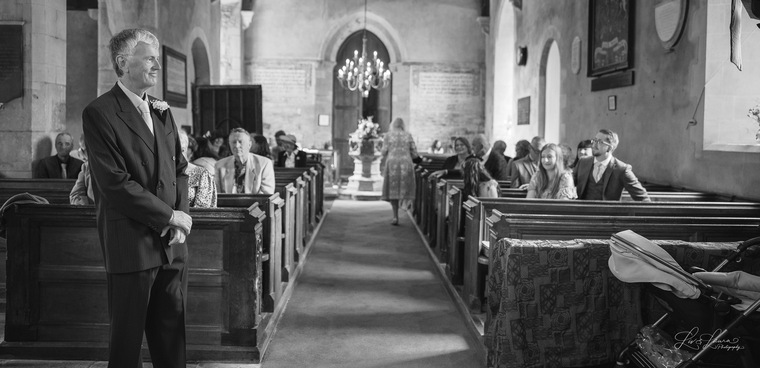 Church Wedding. Wedding and boudoir photography by Liv and Laura