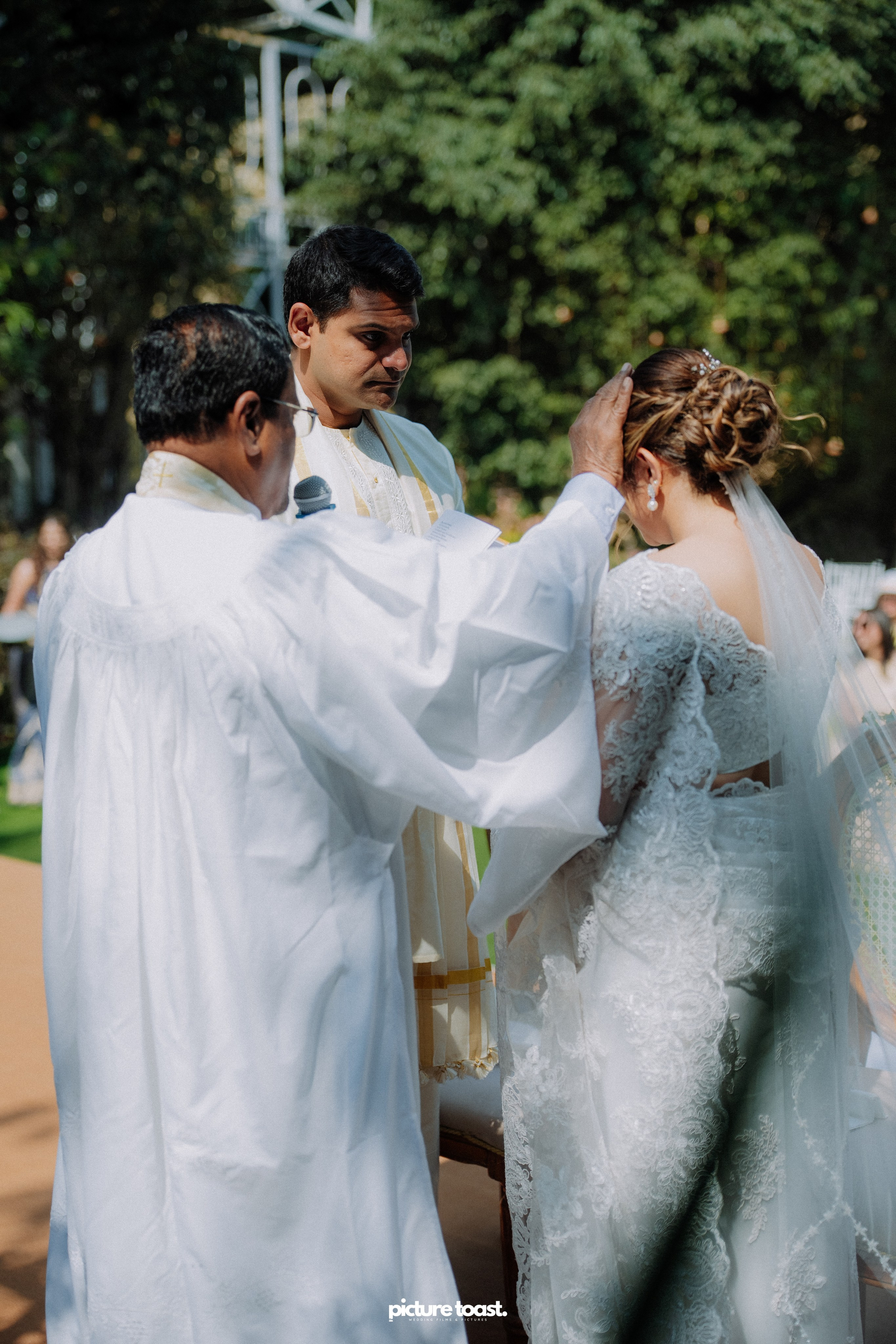 Blessing of Rajiv & Aashna. Fine art Wedding Photographers in India & Canada