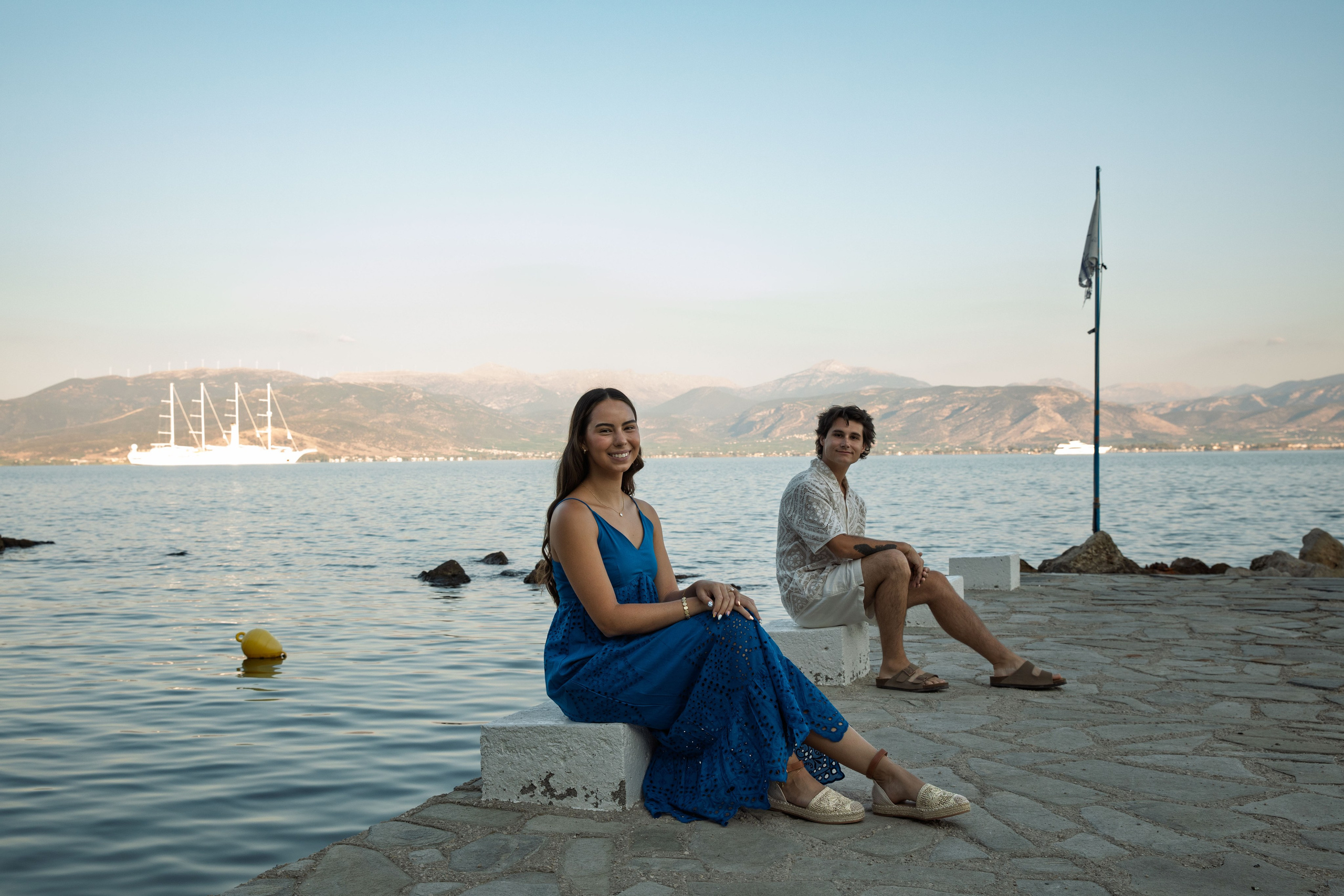 Evan & Sofia (USA). Photographer Anya Khasapi. Nafplio, Greece