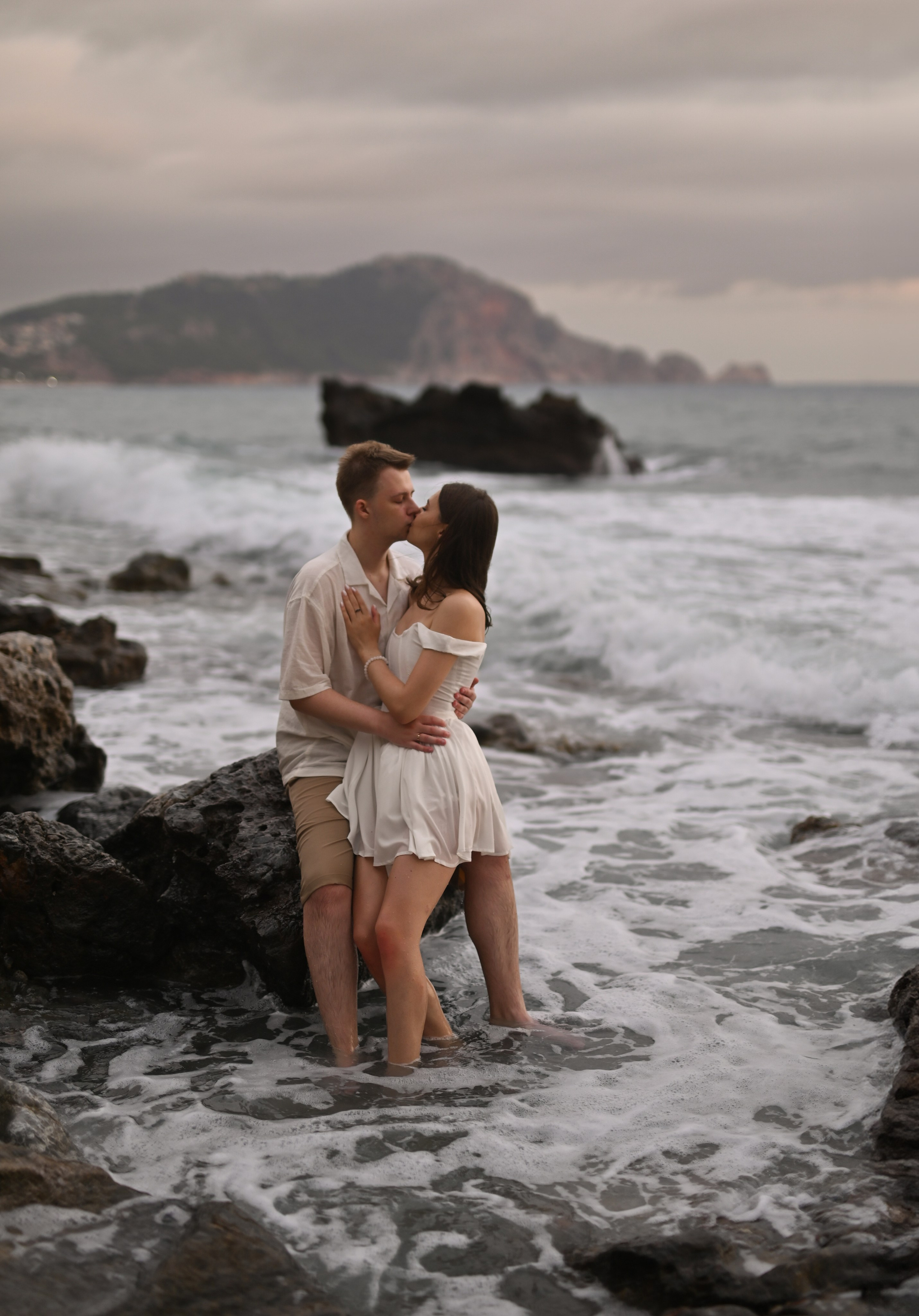 Love story на пляже Клеопатра. Фотограф в Алании (Аланье), Сиде, Манавгате. Турция