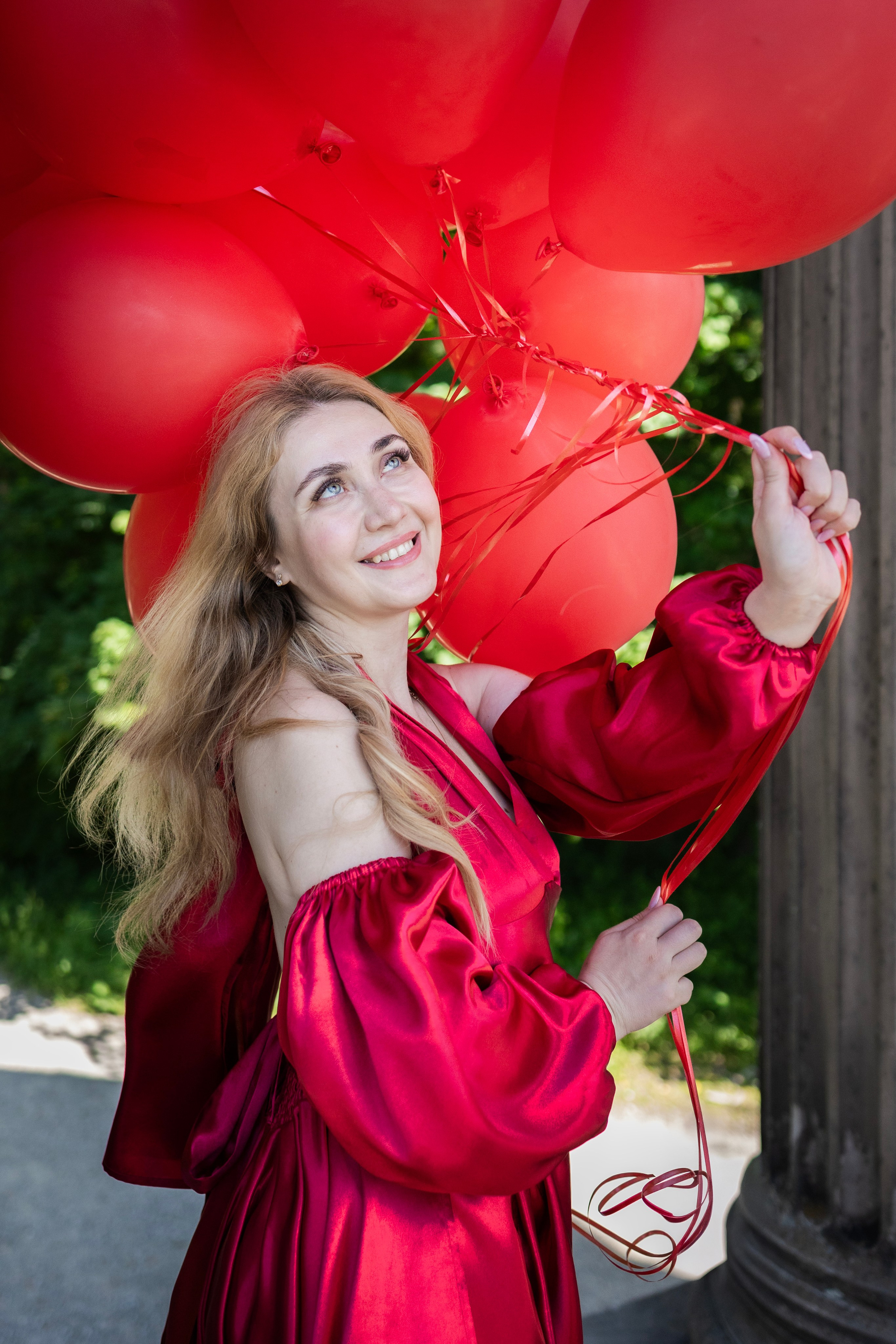 Shopoting with balloons. Photographer in Munich