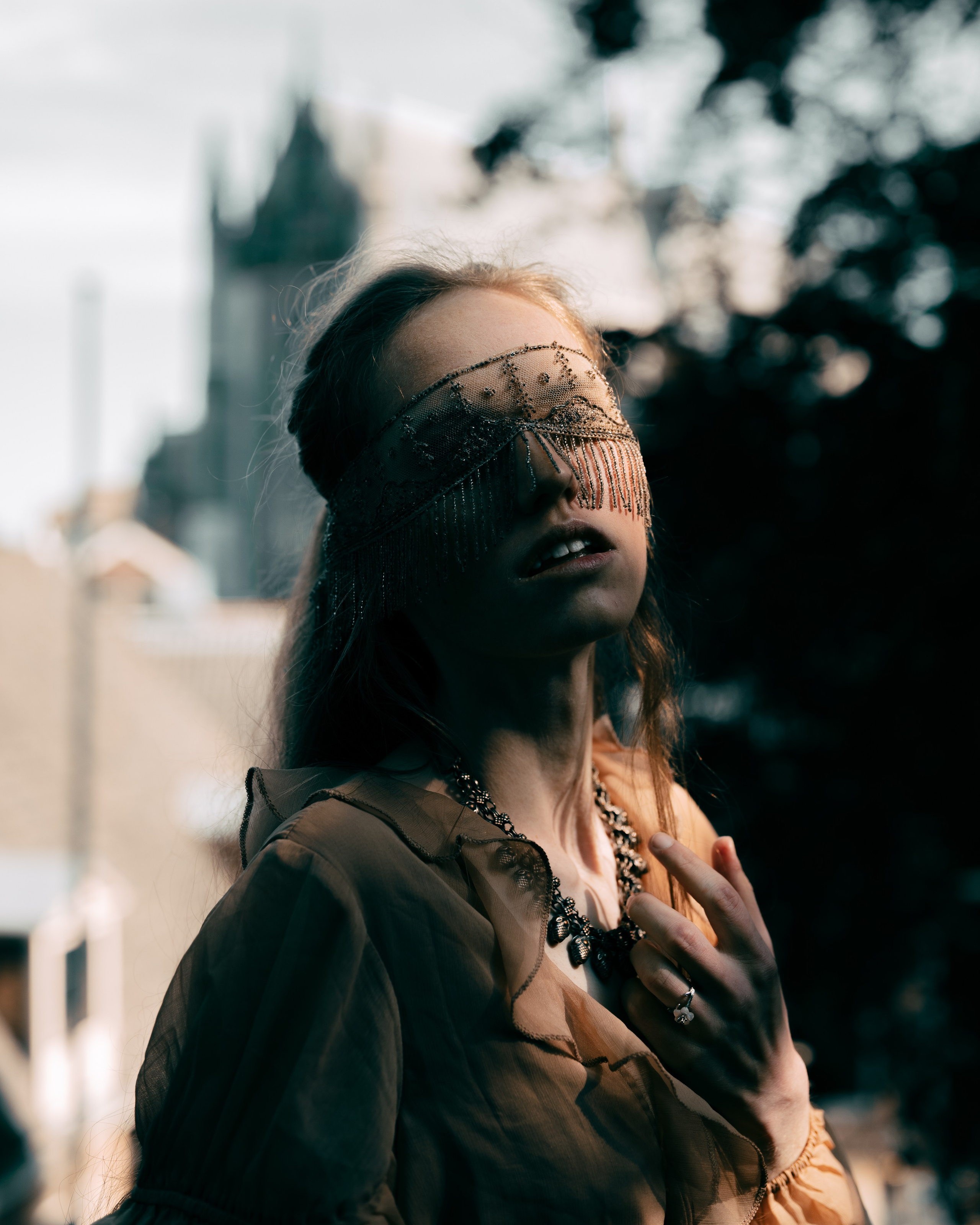 Fantasy Photoshoot in a Medieval Castle in ethereal light. Moth & Moss Photography