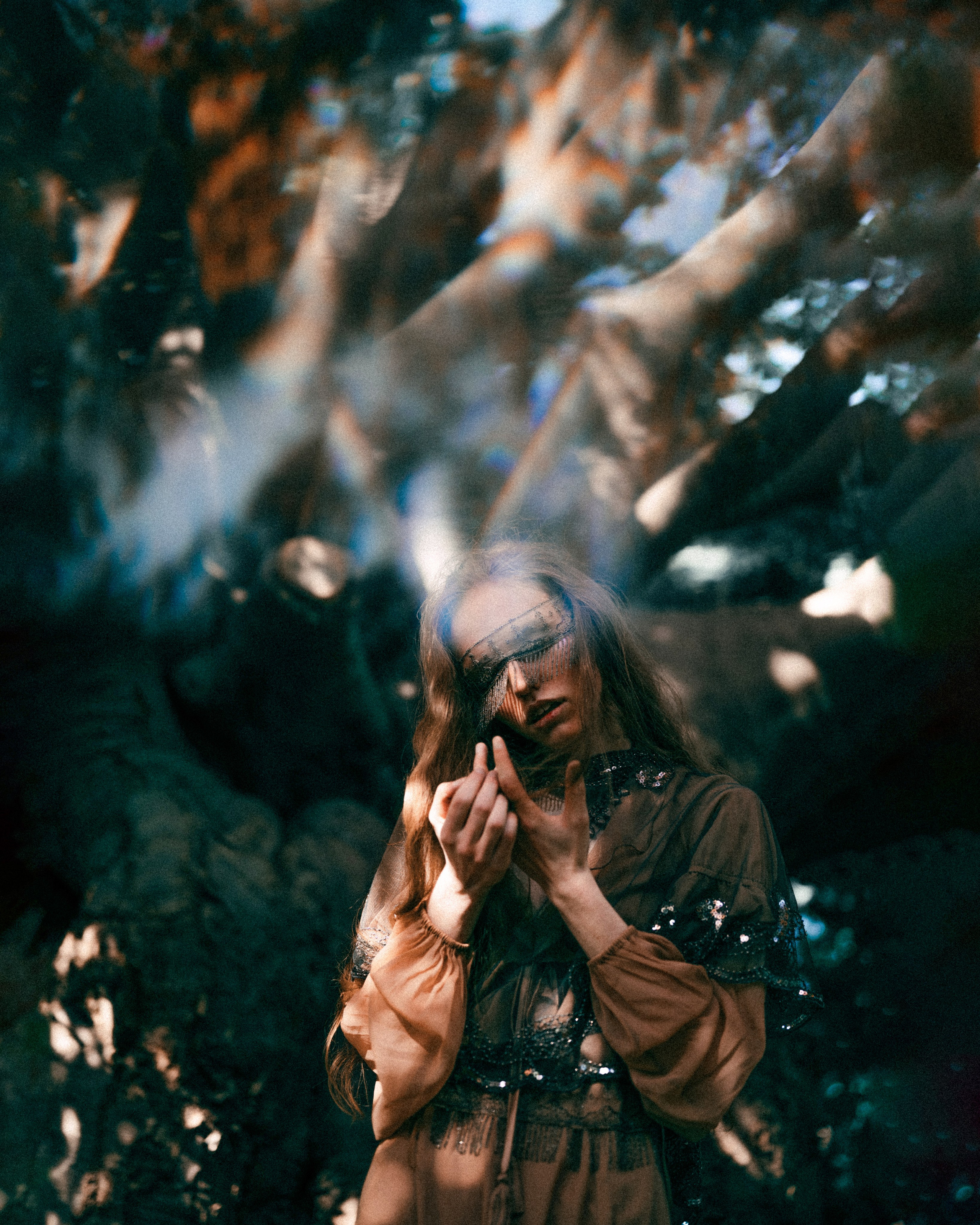 Fantasy Photoshoot in a Medieval Castle in ethereal light. Moth & Moss Photography