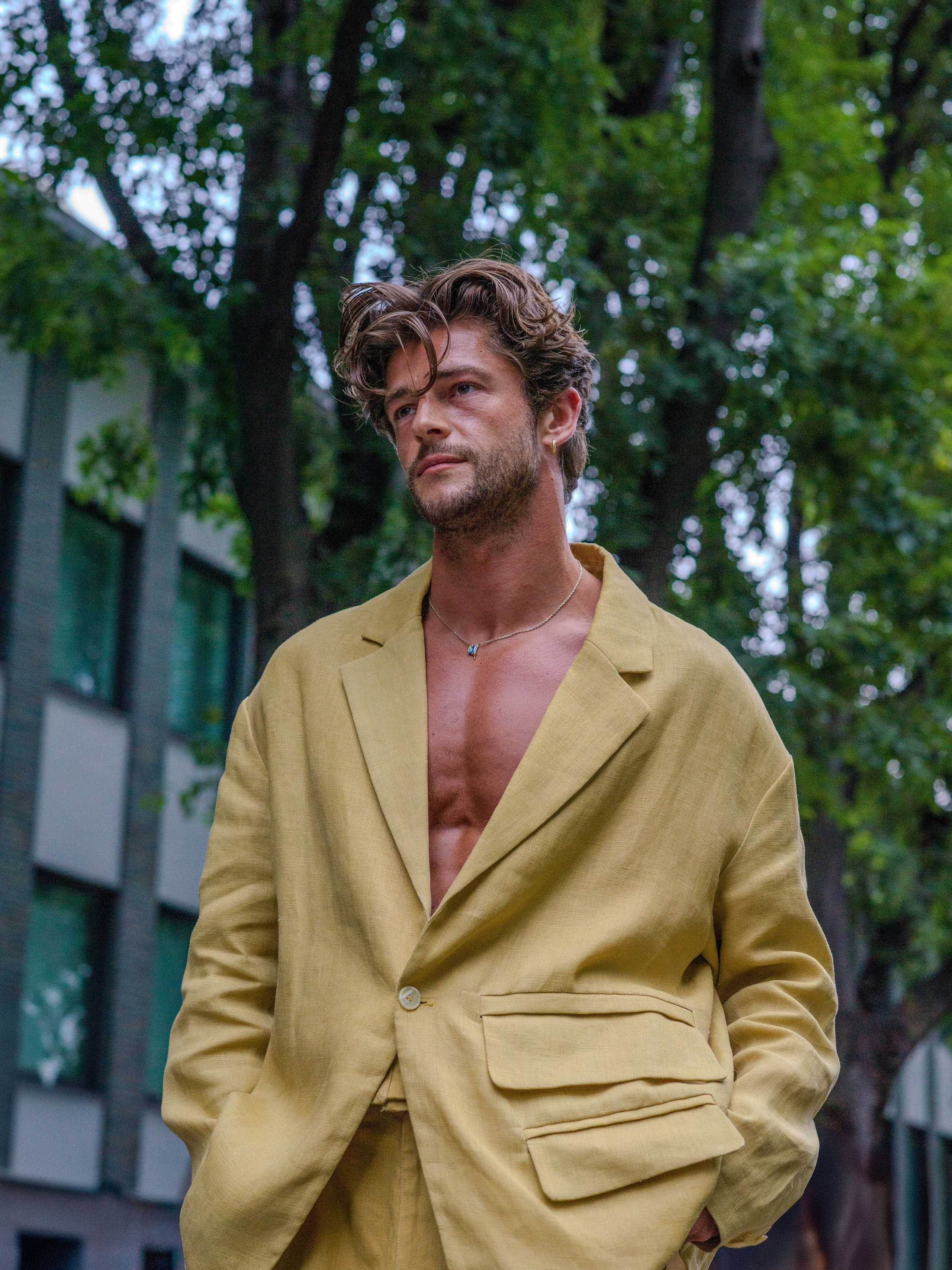 Editorial fashion photography in Milan. Armani