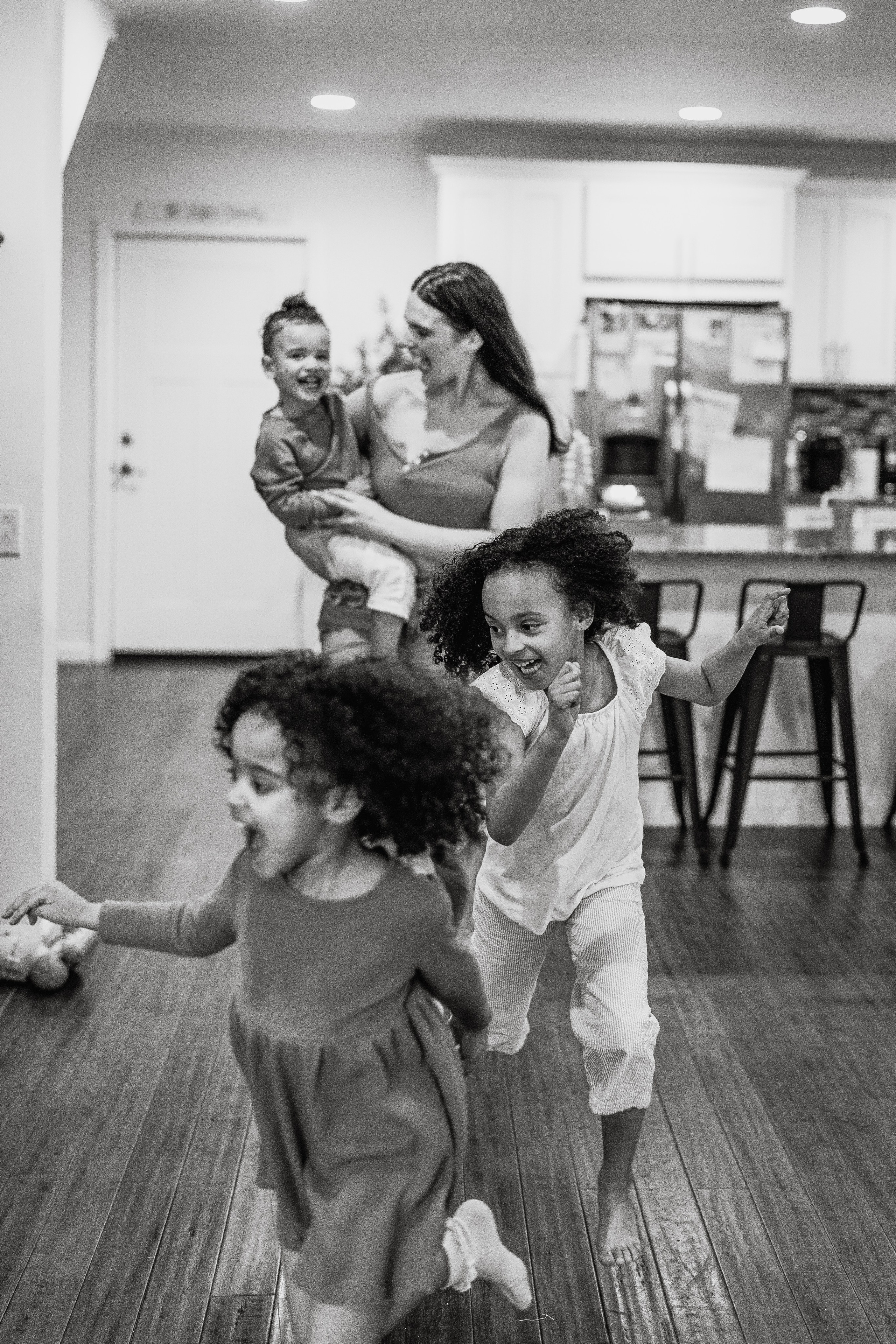 Stephanie, Lamar and kids at home. Wedding and family photographer and videographer PA, NJ, NY, DE, MD