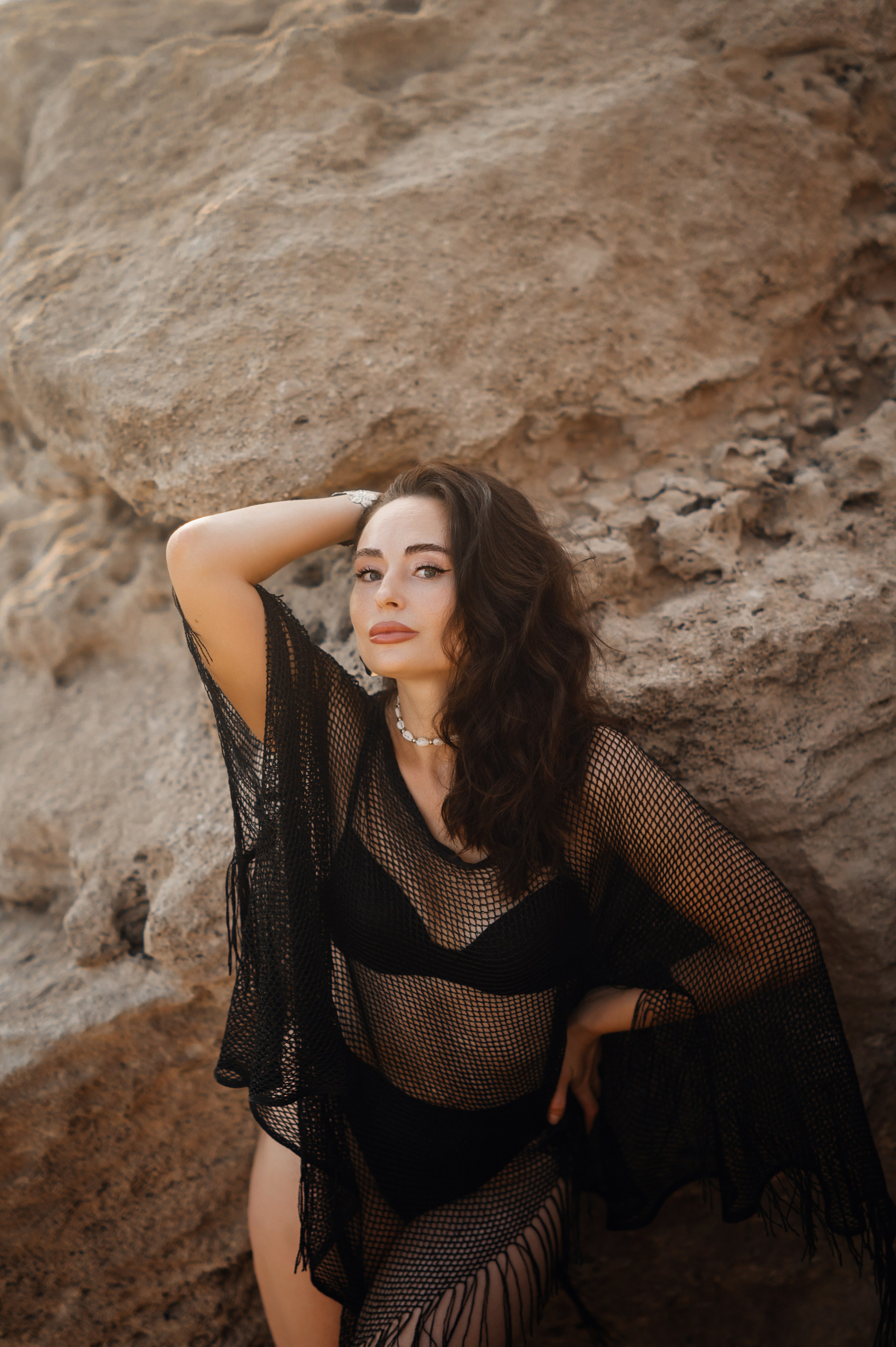 Морские скалы. Фотограф на Кипре