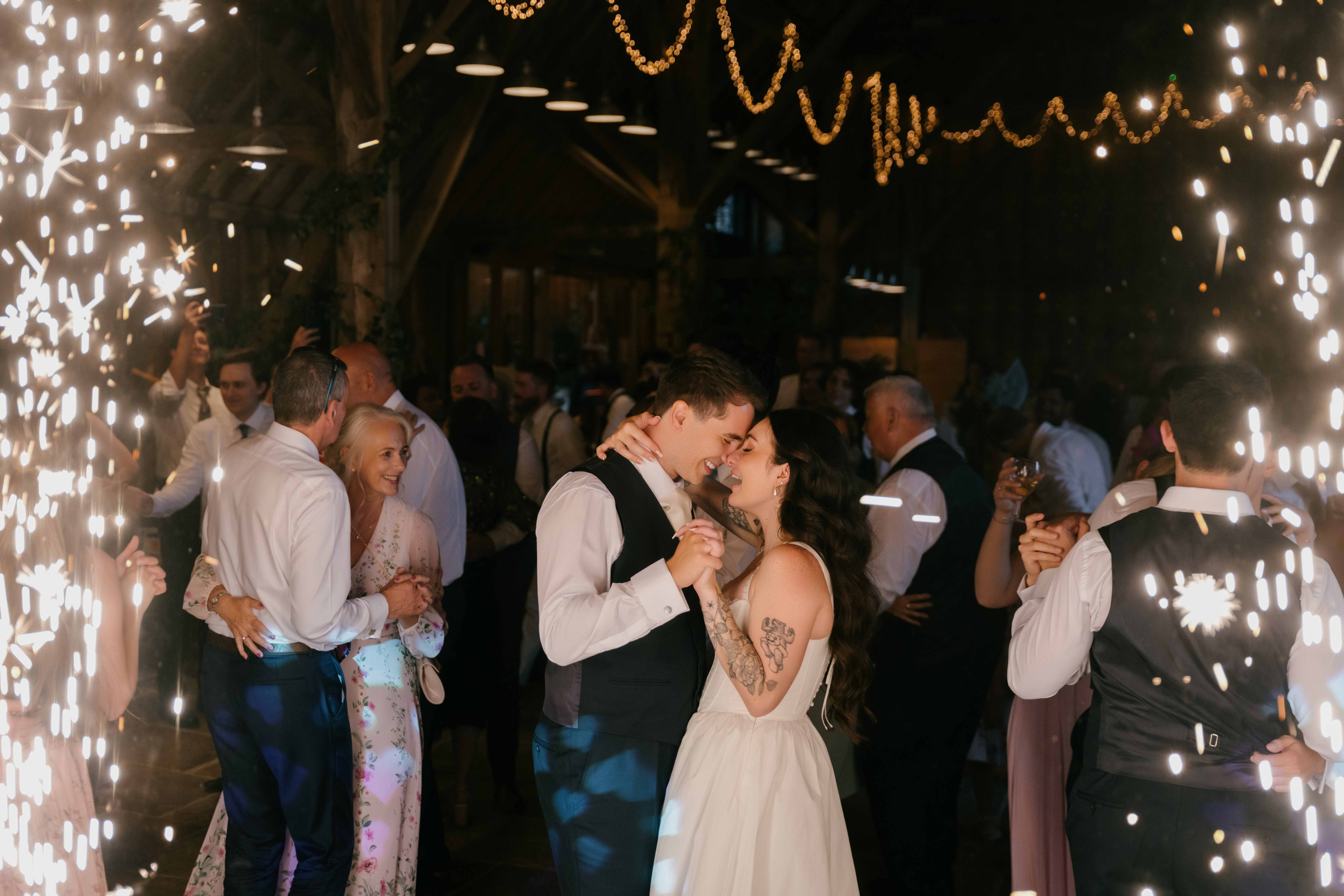     wedding party dancing candid moments UK wedding photography