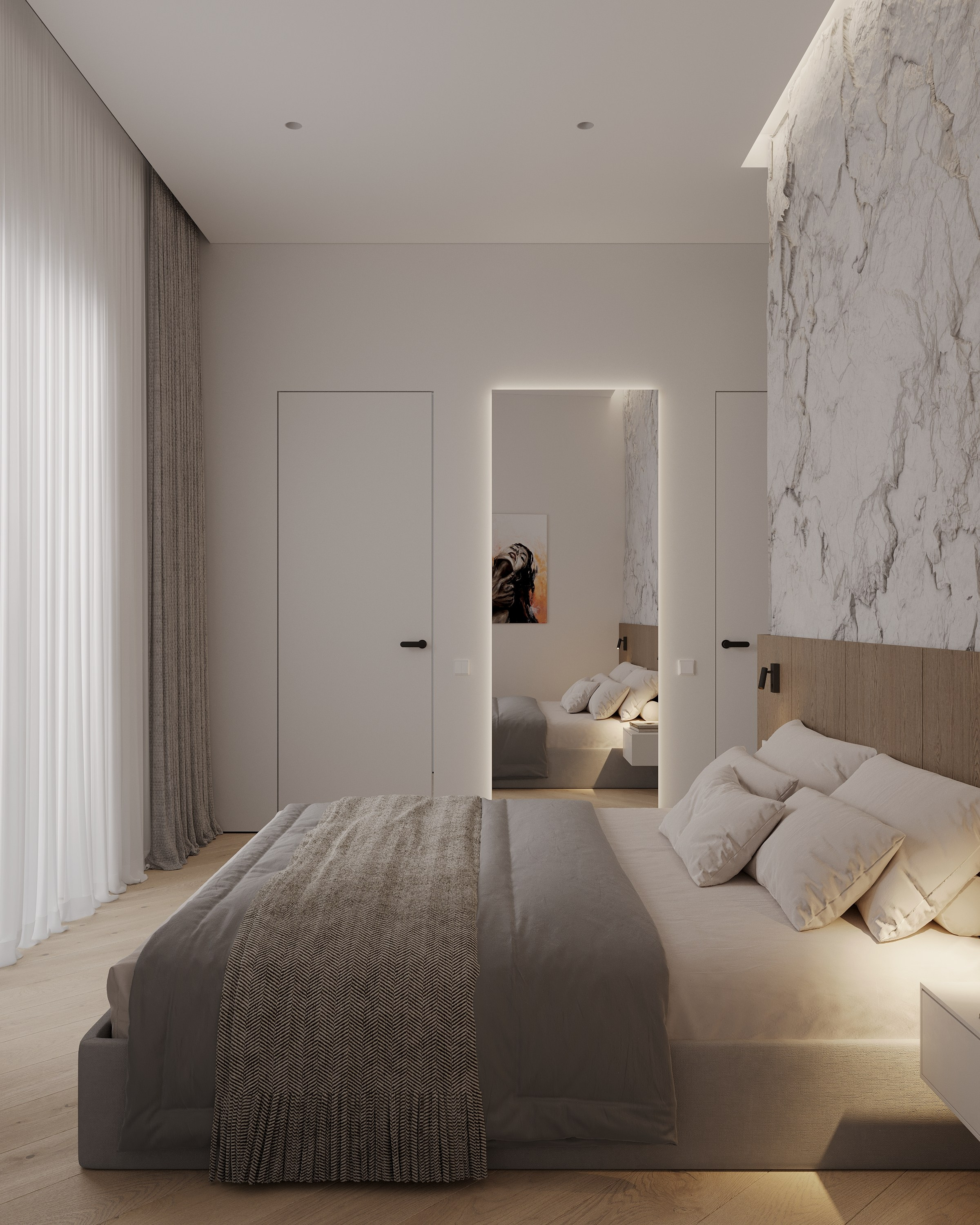 Wooden minimalizm. Simple Archs — high quality visualizations for your interior projects