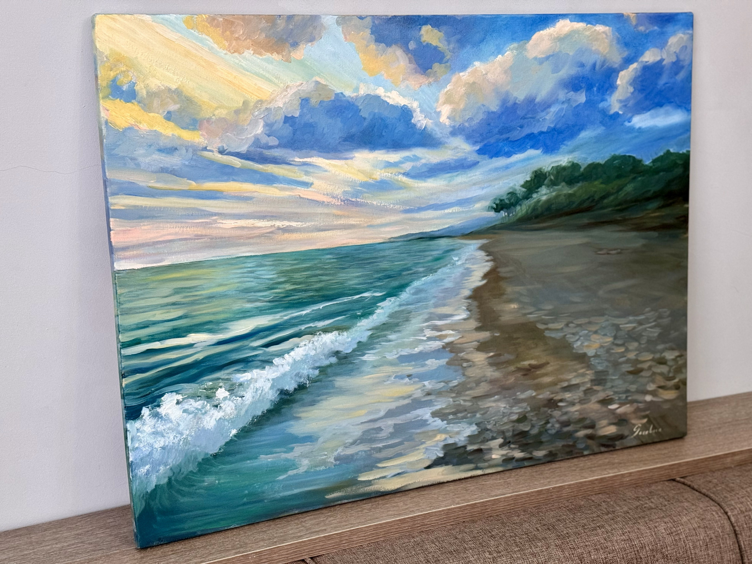 «Black sands of Ureki». Художник живописец Савелова Ольга