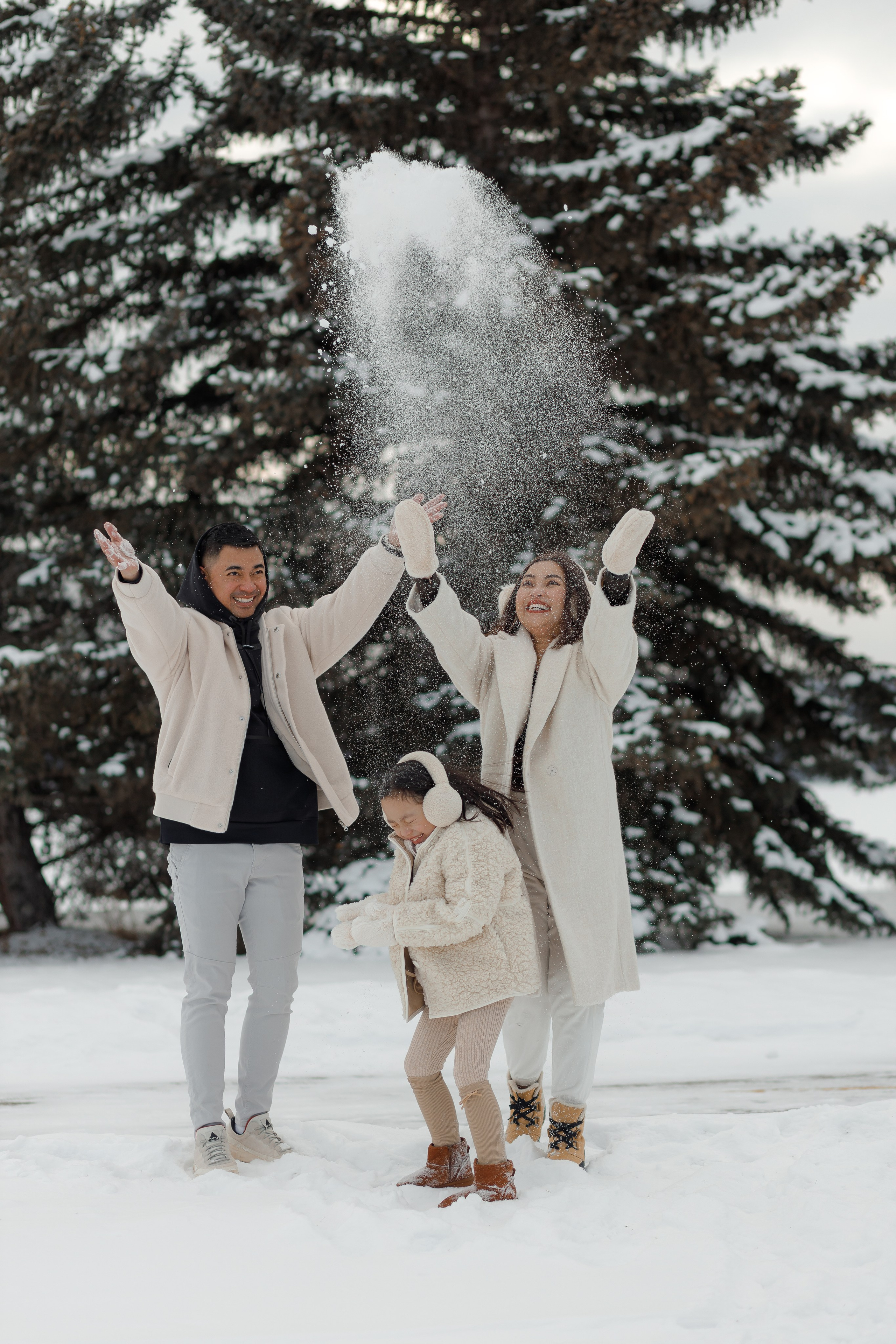 Family winter story. Home