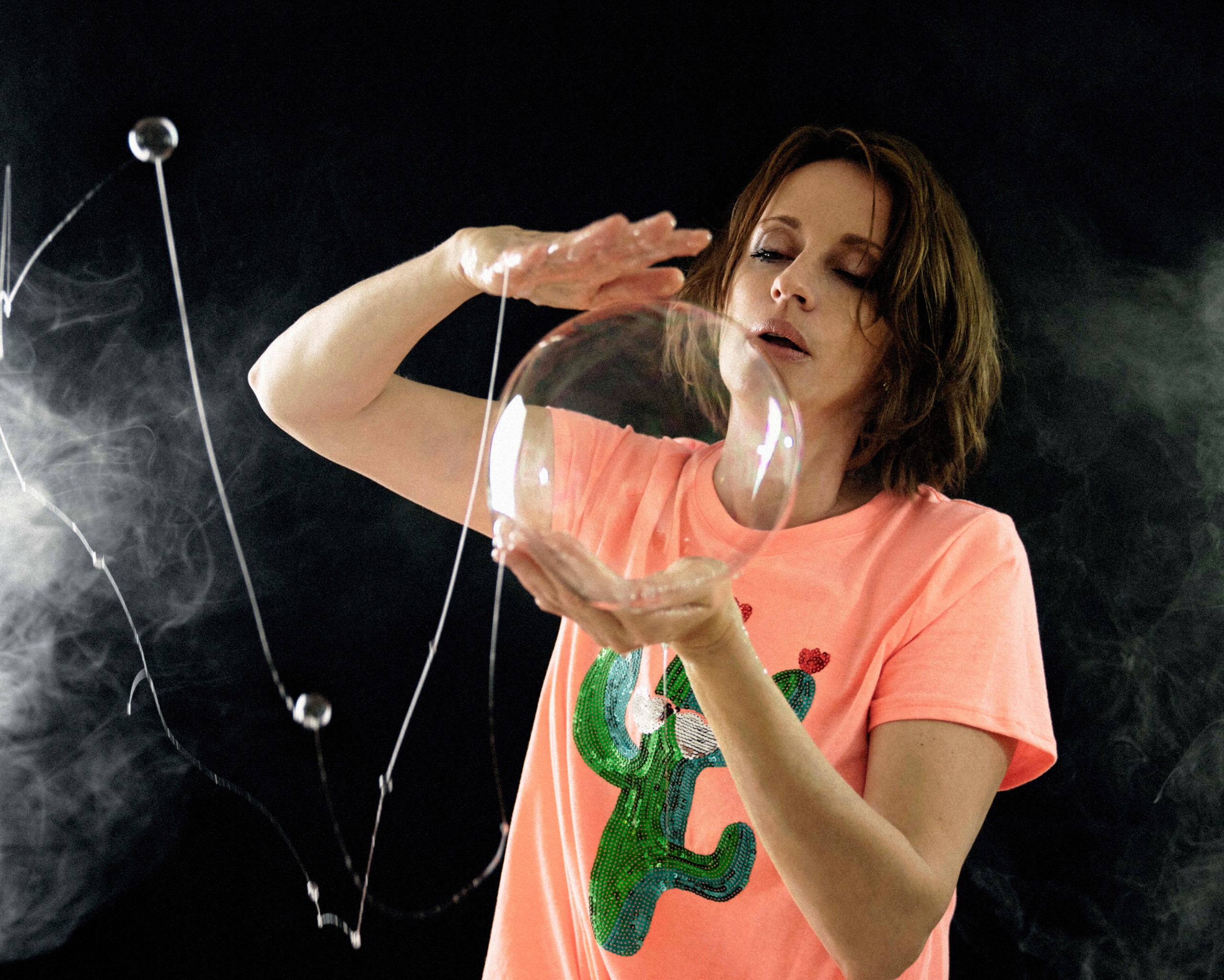 Magic soap bubbles. Newborn, Family and Portrait Photographer (Raleigh, Cary, Apex)