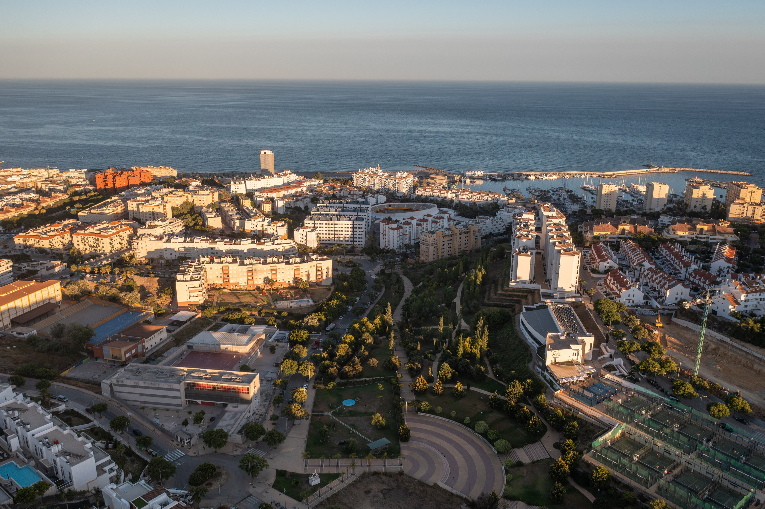 Real estate drone photography of Estepona and surrounding landscapes by local photographer