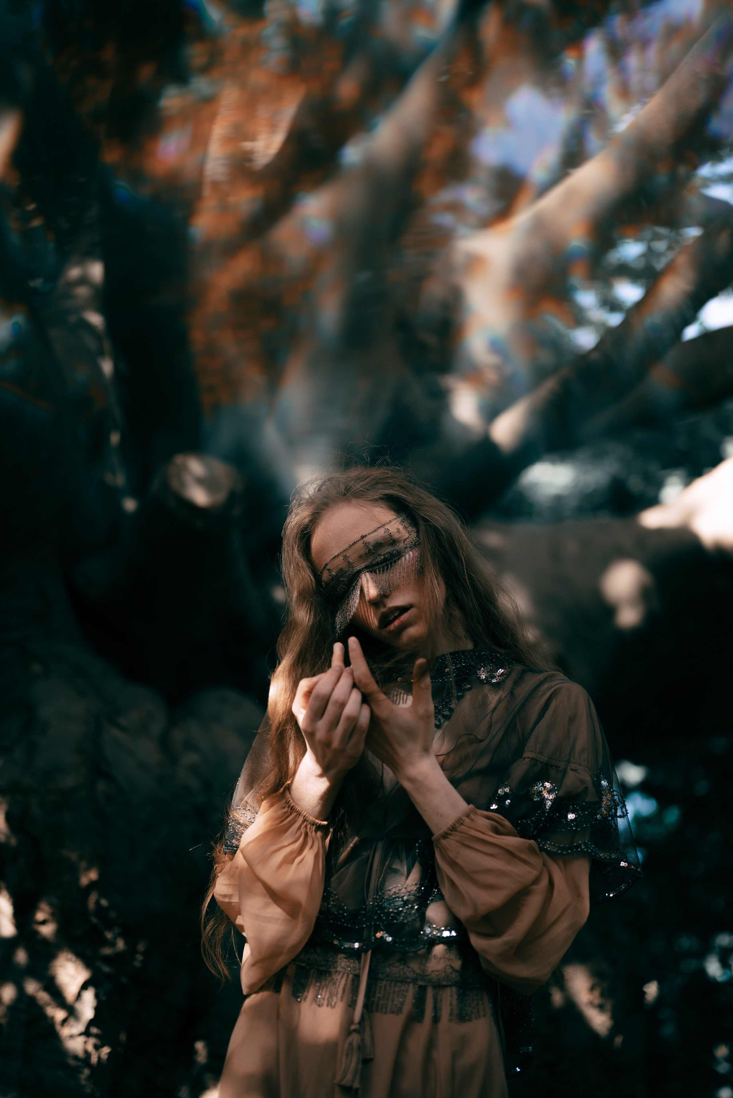 Fantasy Photoshoot in a Medieval Castle in ethereal light. Moth & Moss Photography