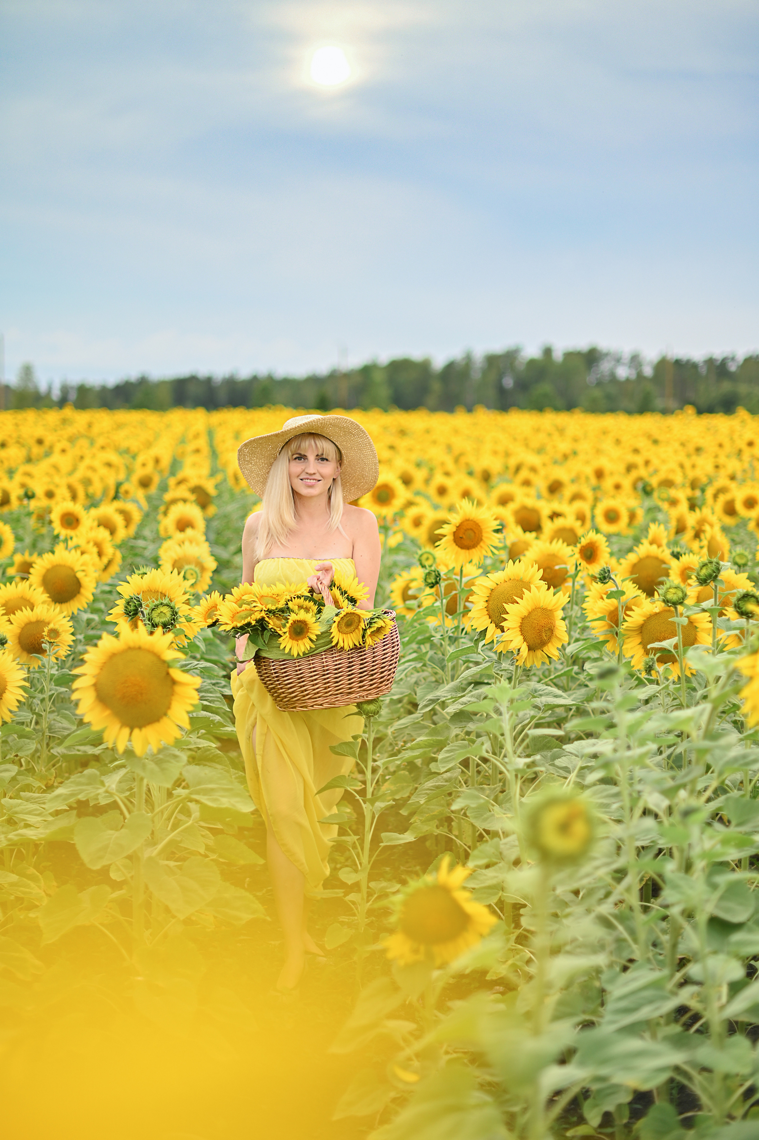 Юлия, дети и подсолнухи. Детский и семейный фотограф в финляндии дина пулкка. контент фотограф