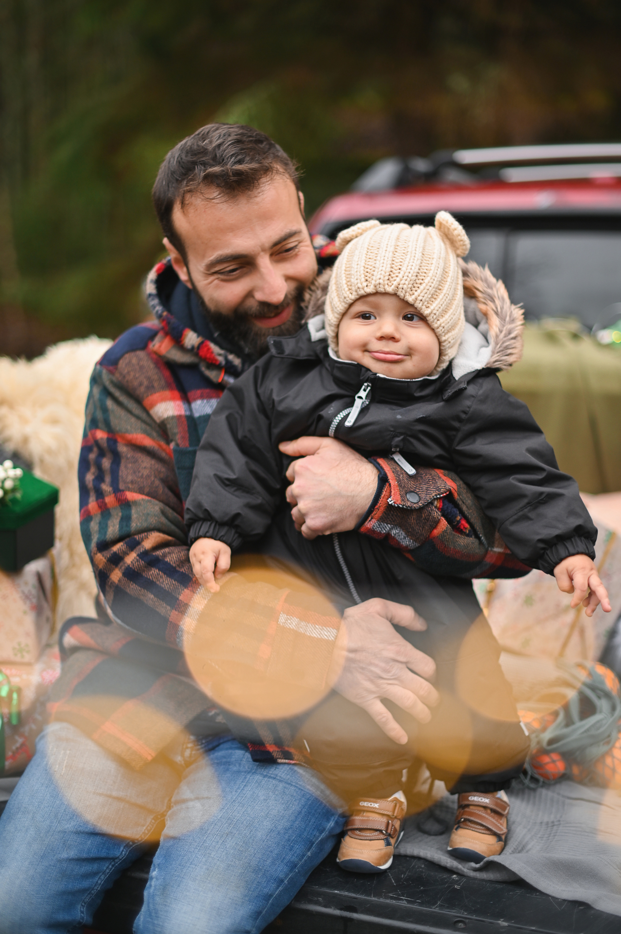 Новогодний фотодень с машиной. Детский и семейный фотограф в финляндии дина пулкка. контент фотограф