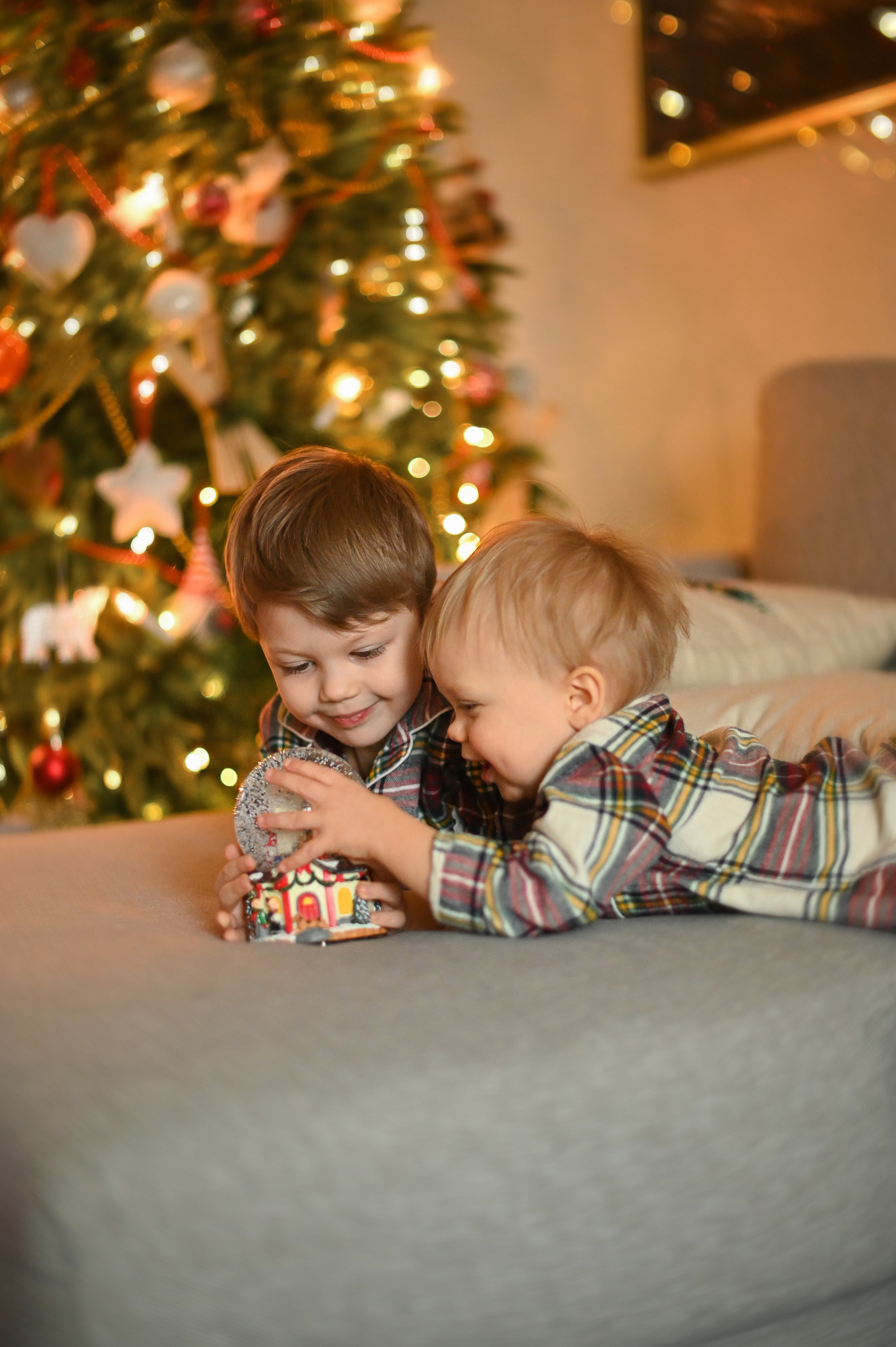 Братья встречают Рождество. Детский и семейный фотограф в финляндии дина пулкка. контент фотограф