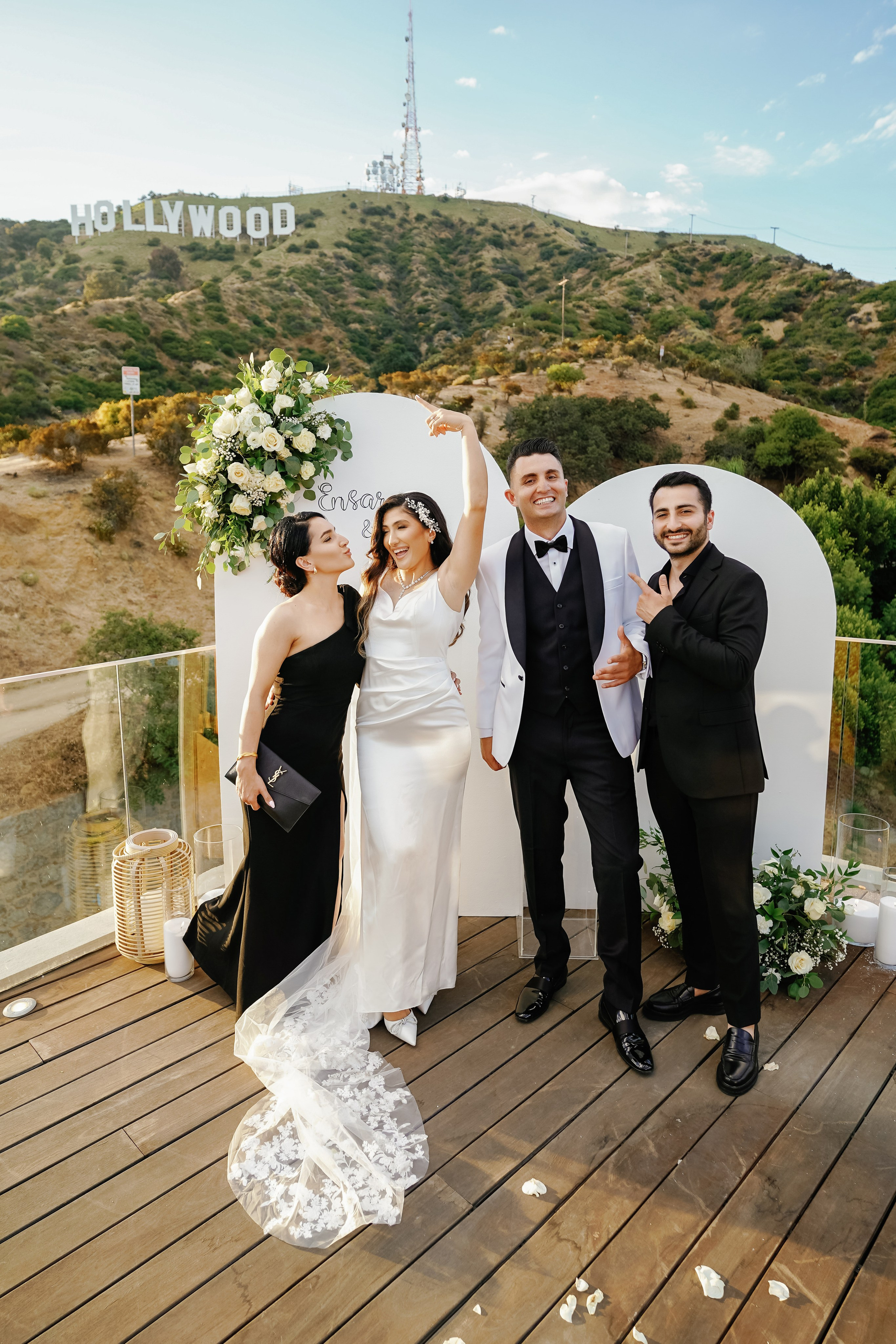 Wedding at the Hollywood Sign Venue, Los Angeles, California. Wedding Photography & Videography Team in California, Los Angeles, San Francisco, San Diego and Travel