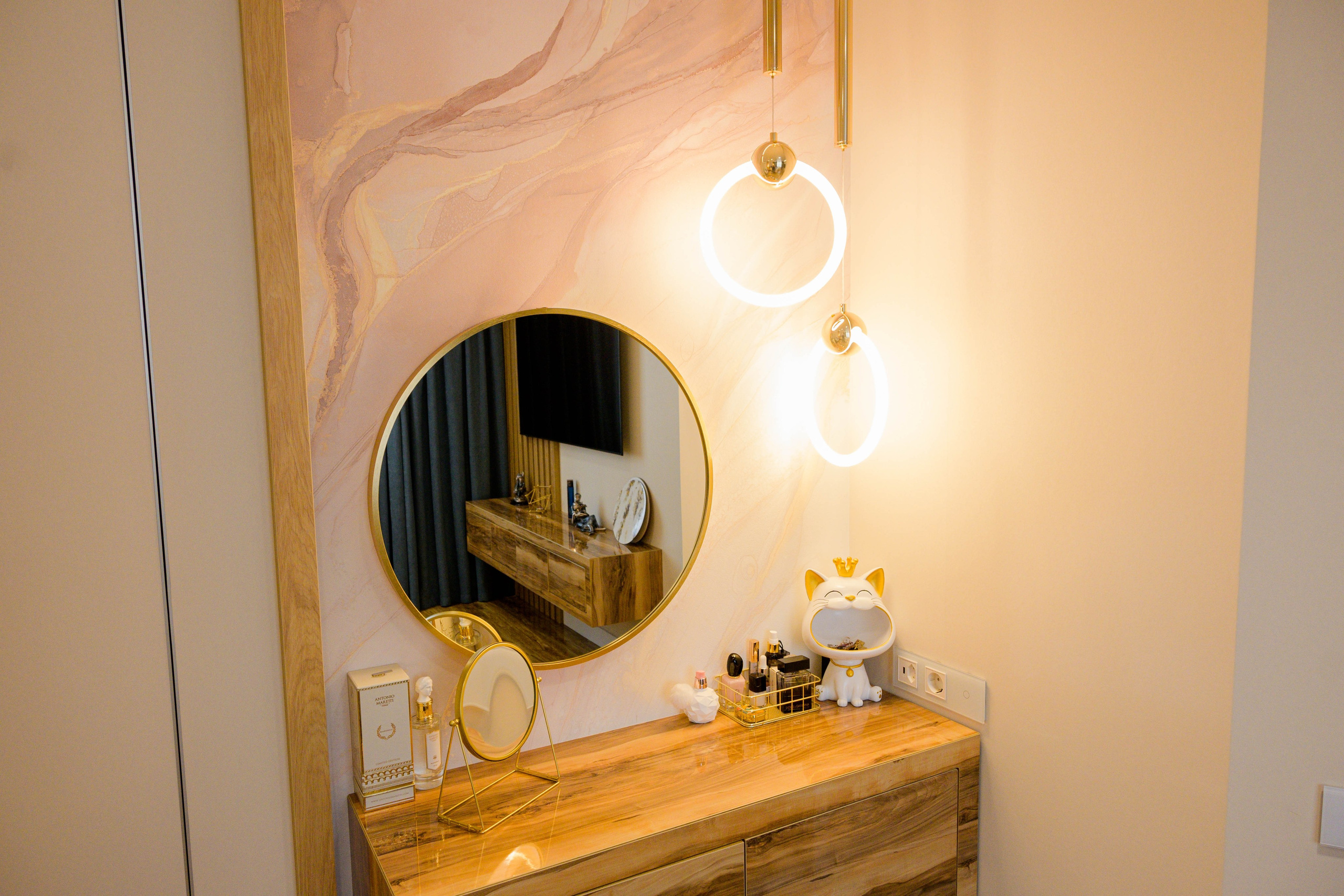 The apartment is in a modern style. Fotograf Dmitrii Donets