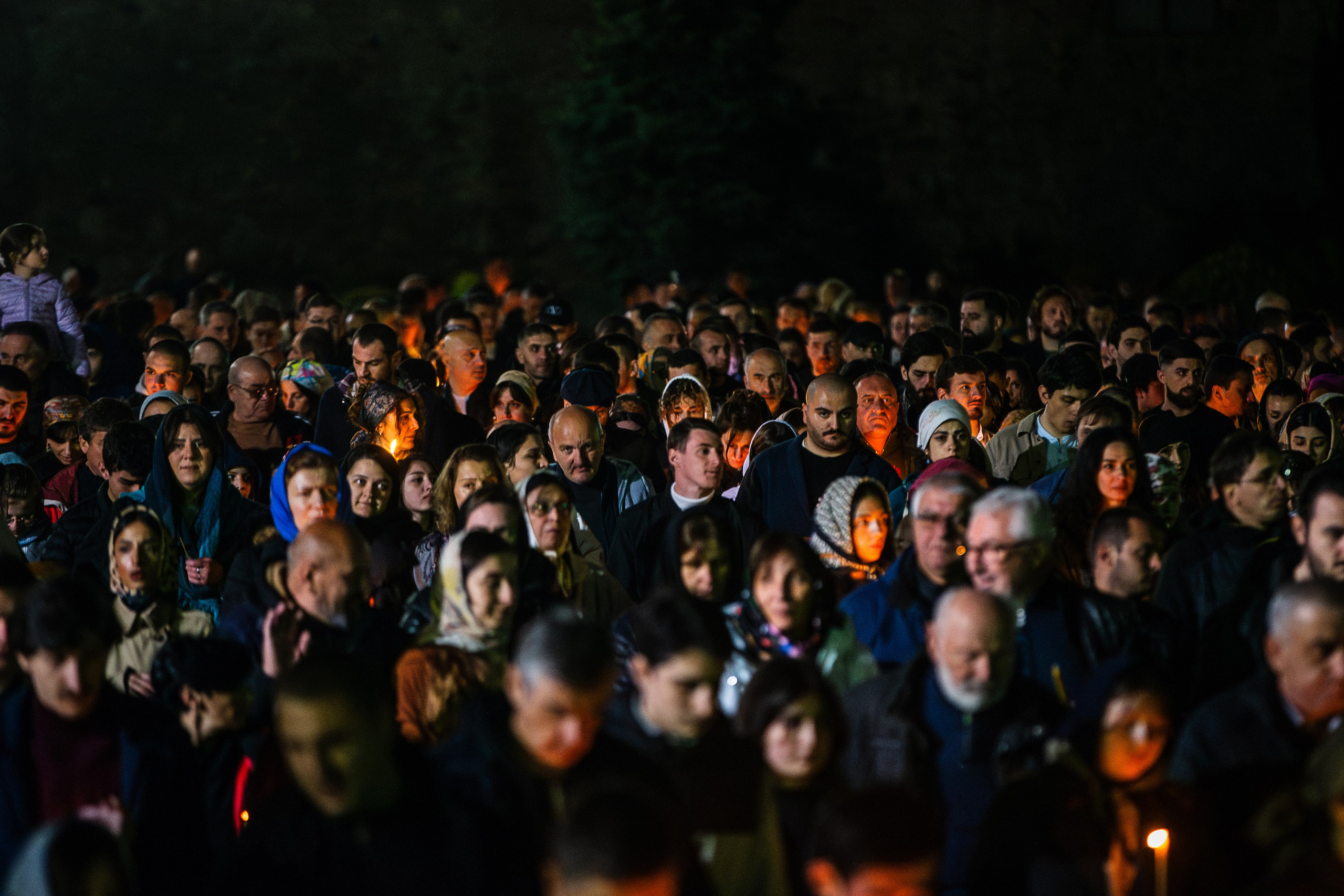 The Easter Procession in Svetitskhoveli: A Night of Light and Faith. Ilya Vaga