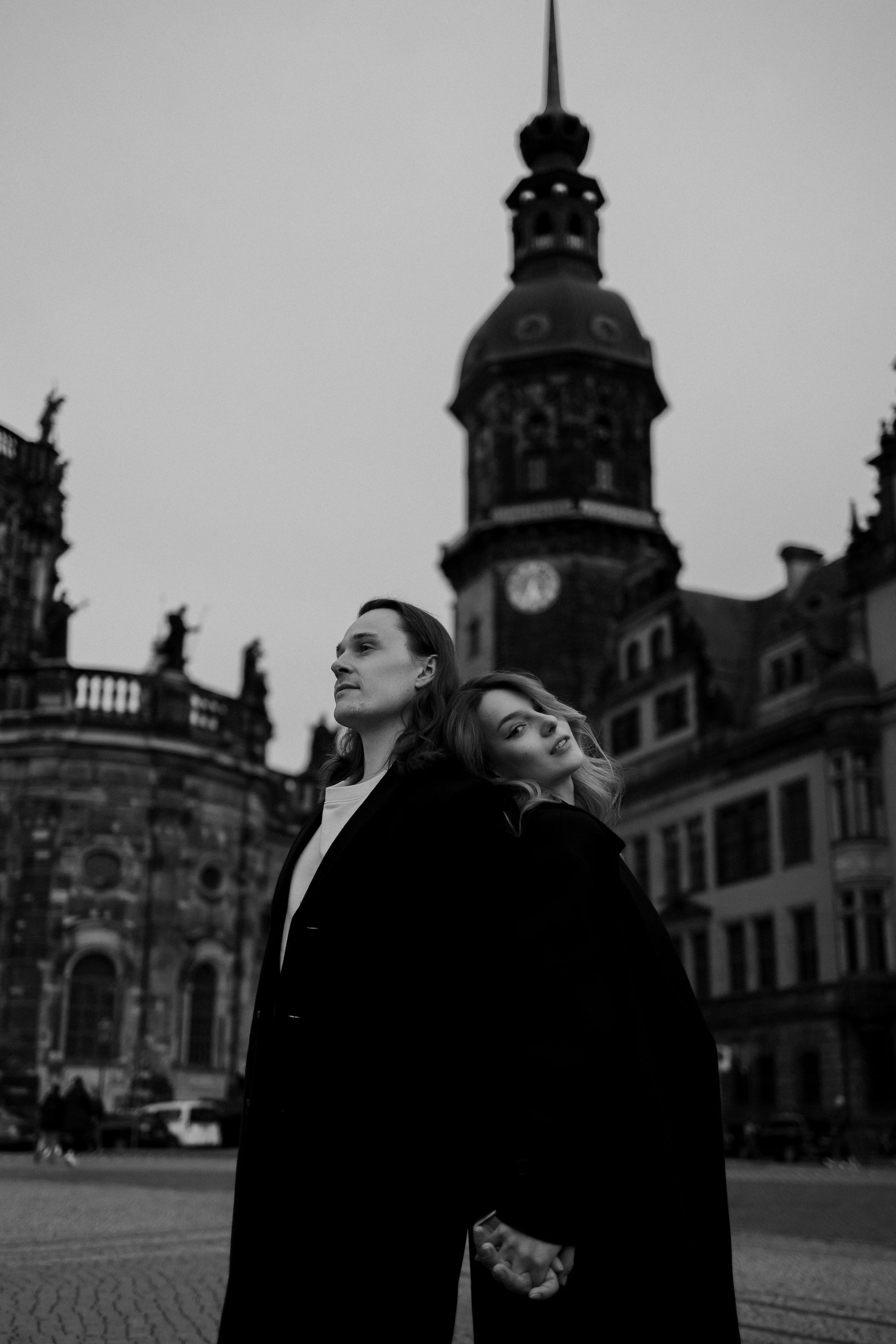 Black&White Love Story in Dresden. Emotional&Cinematic Couple Photography by Kristina Kozheltsova. Kristina Kozheltsova- Soulful Portrait&Lifestyle&Love Story Photographer in Leipzig, Germany