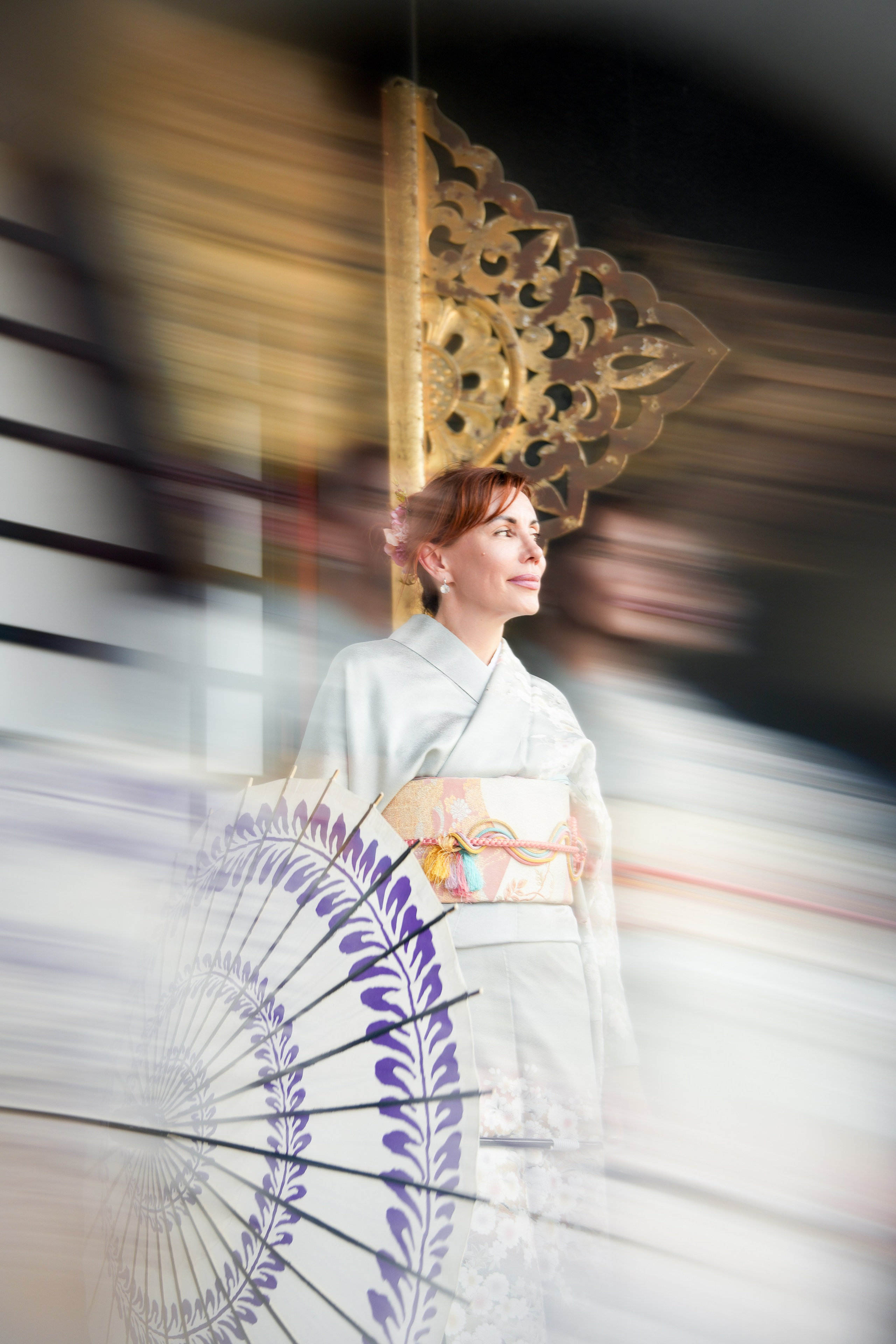 Фотосессия в кимоно у храма Сэнсодзи в Токио. Фотограф в Токио Япония