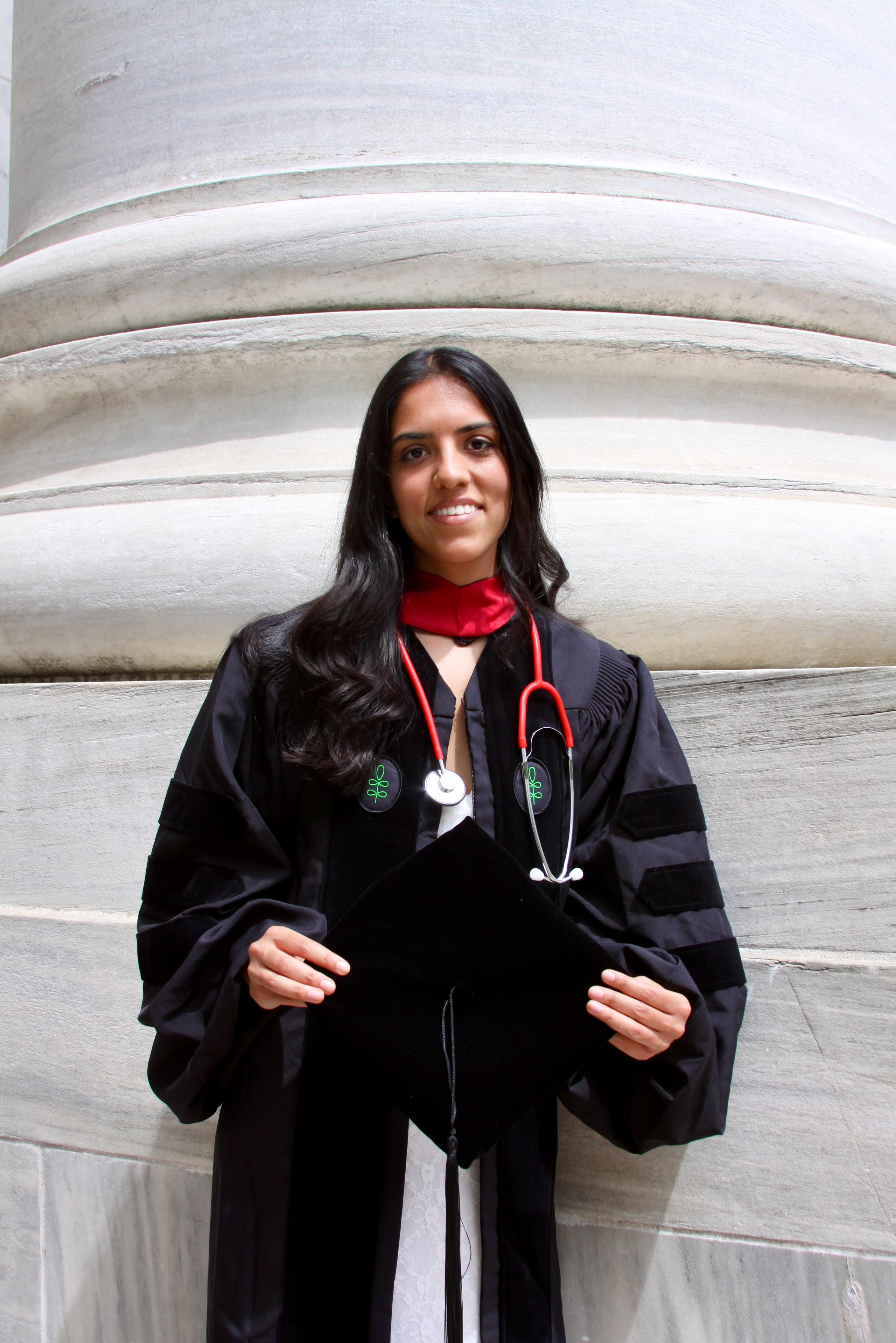 MD graduation with Ruhi. Kelly Sang, graduation and portrait photographer in Boston
