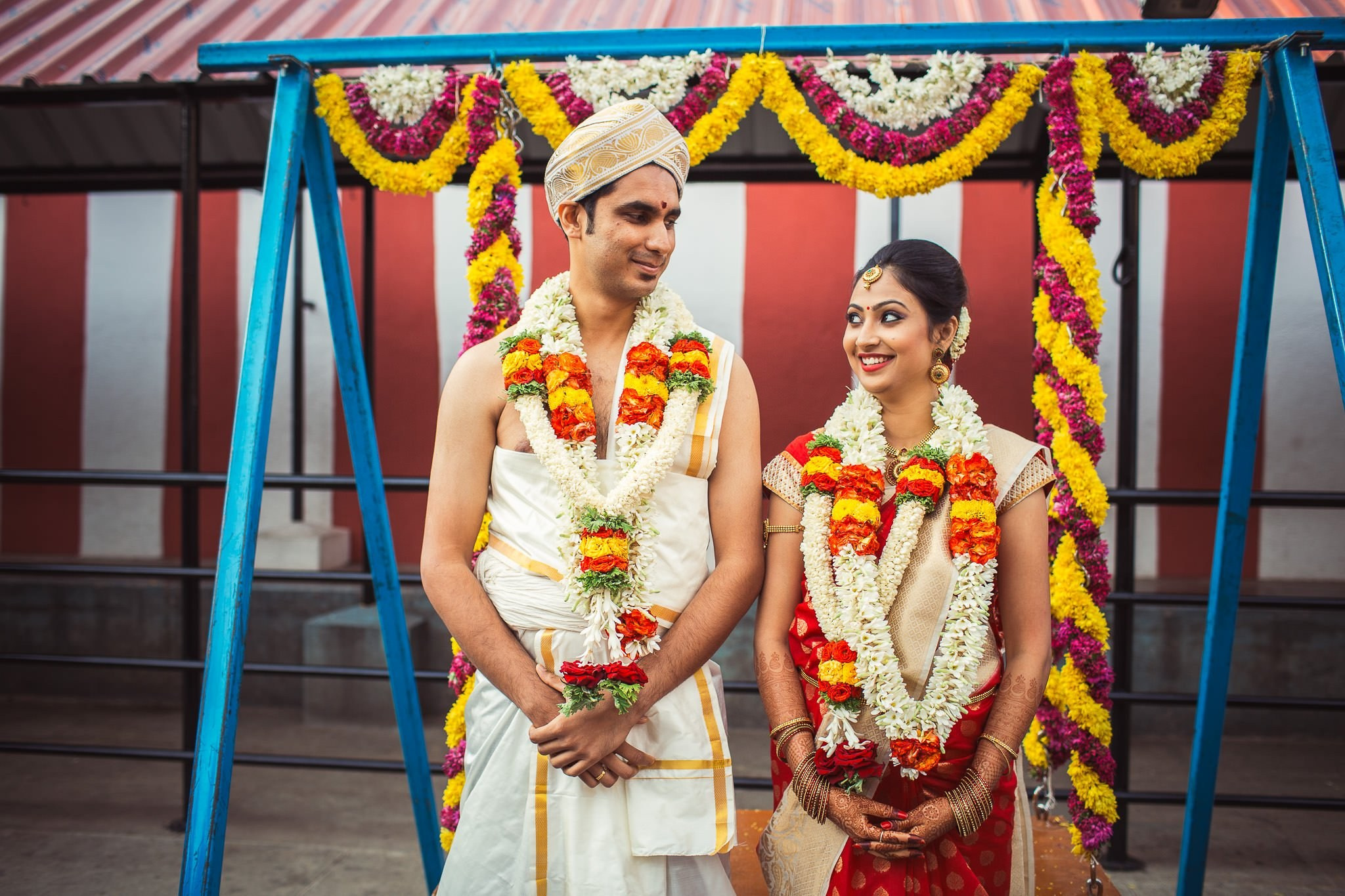 Traditional Kannada Brahmin Temple wedding, JP nagar, Bangalore